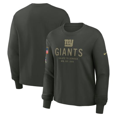 New York Giants Nike Women's 2025 Salute to Service Sideline Dri-FIT Long Sleeve T-Shirt - Dark Green
