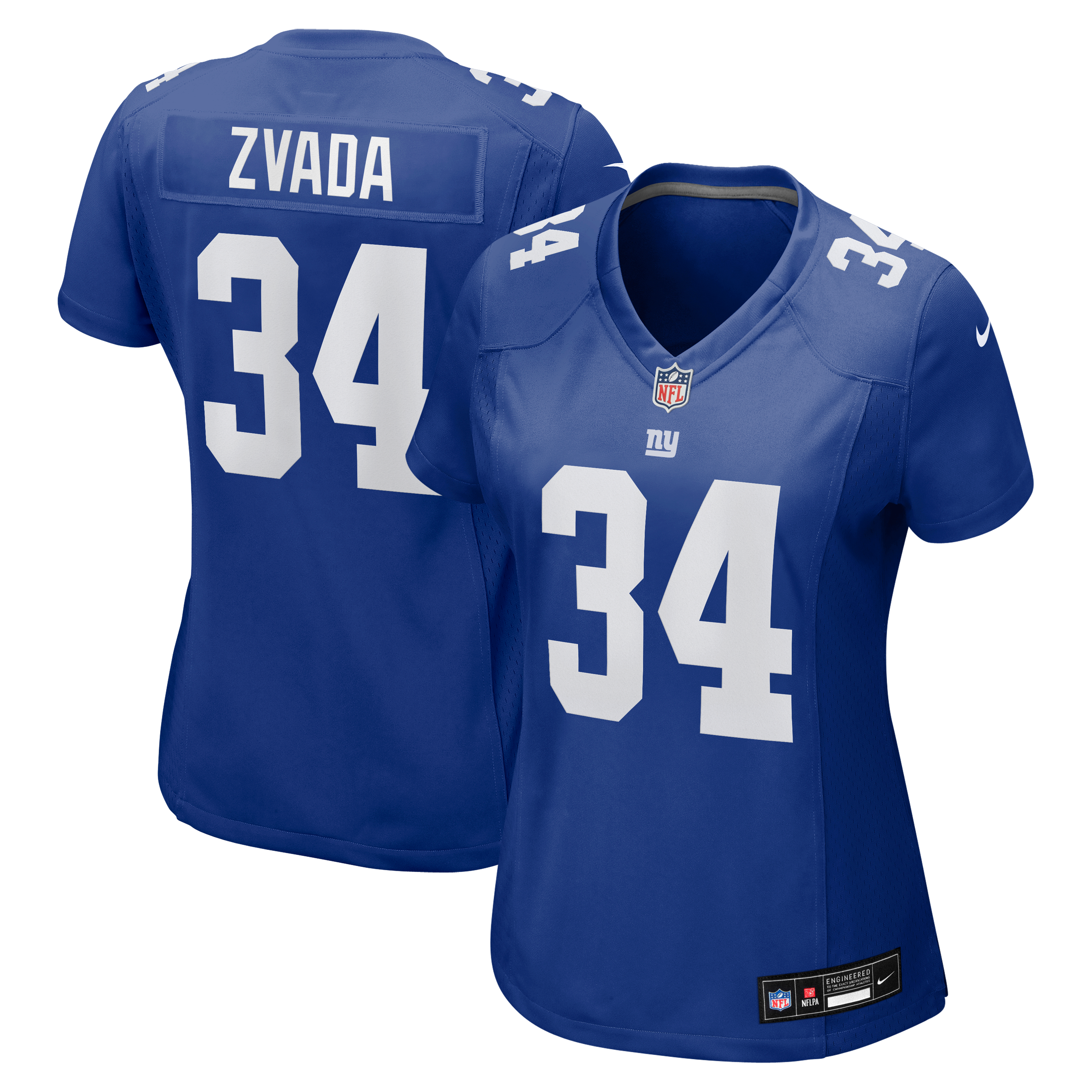 Maillot de match Nike Dominic Zvada Royal New York Giants pour femme