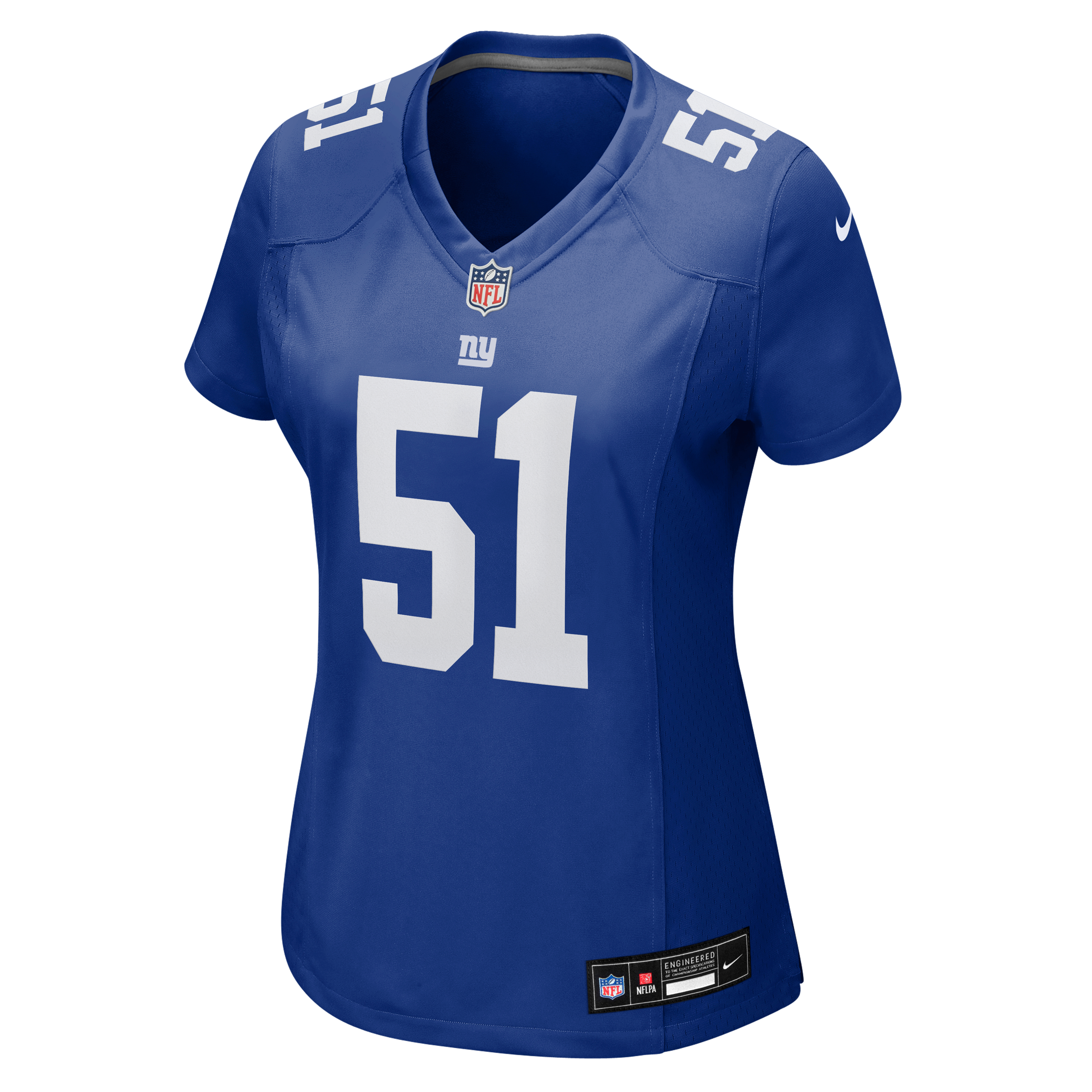 Women's Nike Jack Kelly Royal New York Giants Team Game Jersey