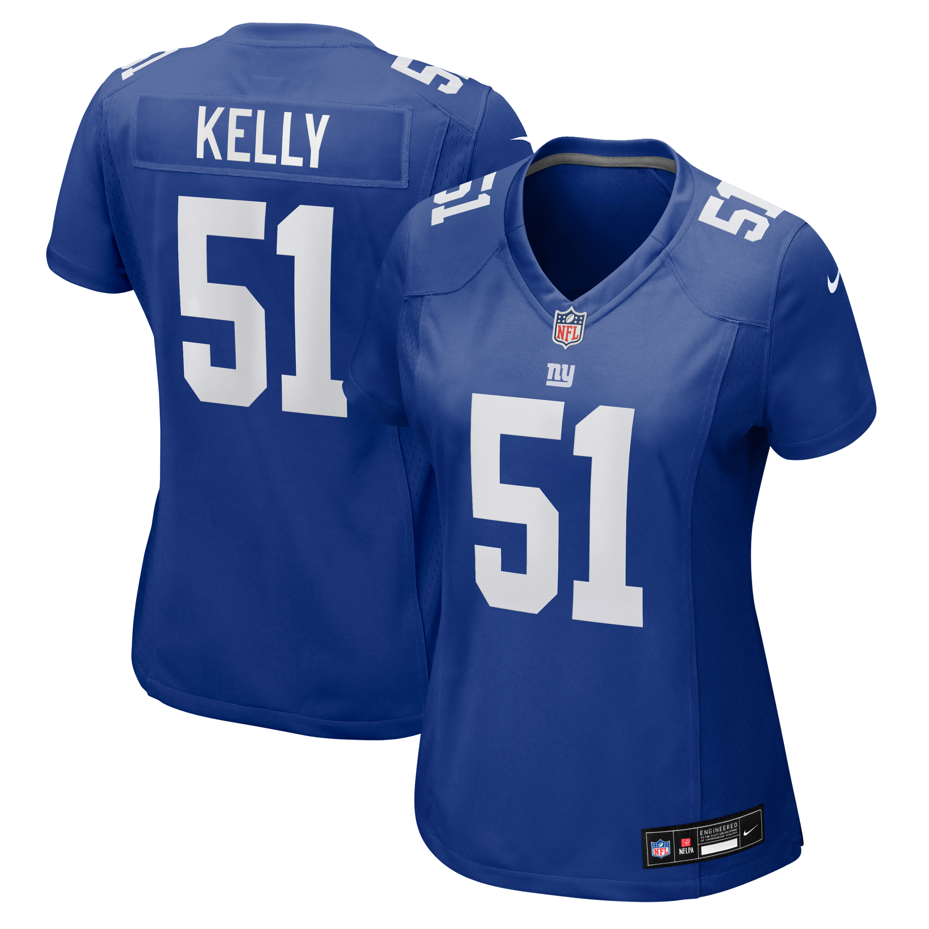 Women's Nike Jack Kelly Royal New York Giants Team Game Jersey