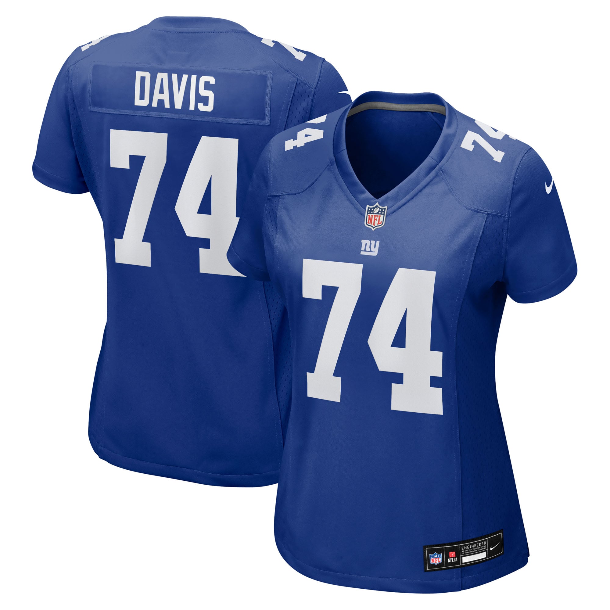 Maillot de match Nike J.C. Davis Royal New York Giants pour femme