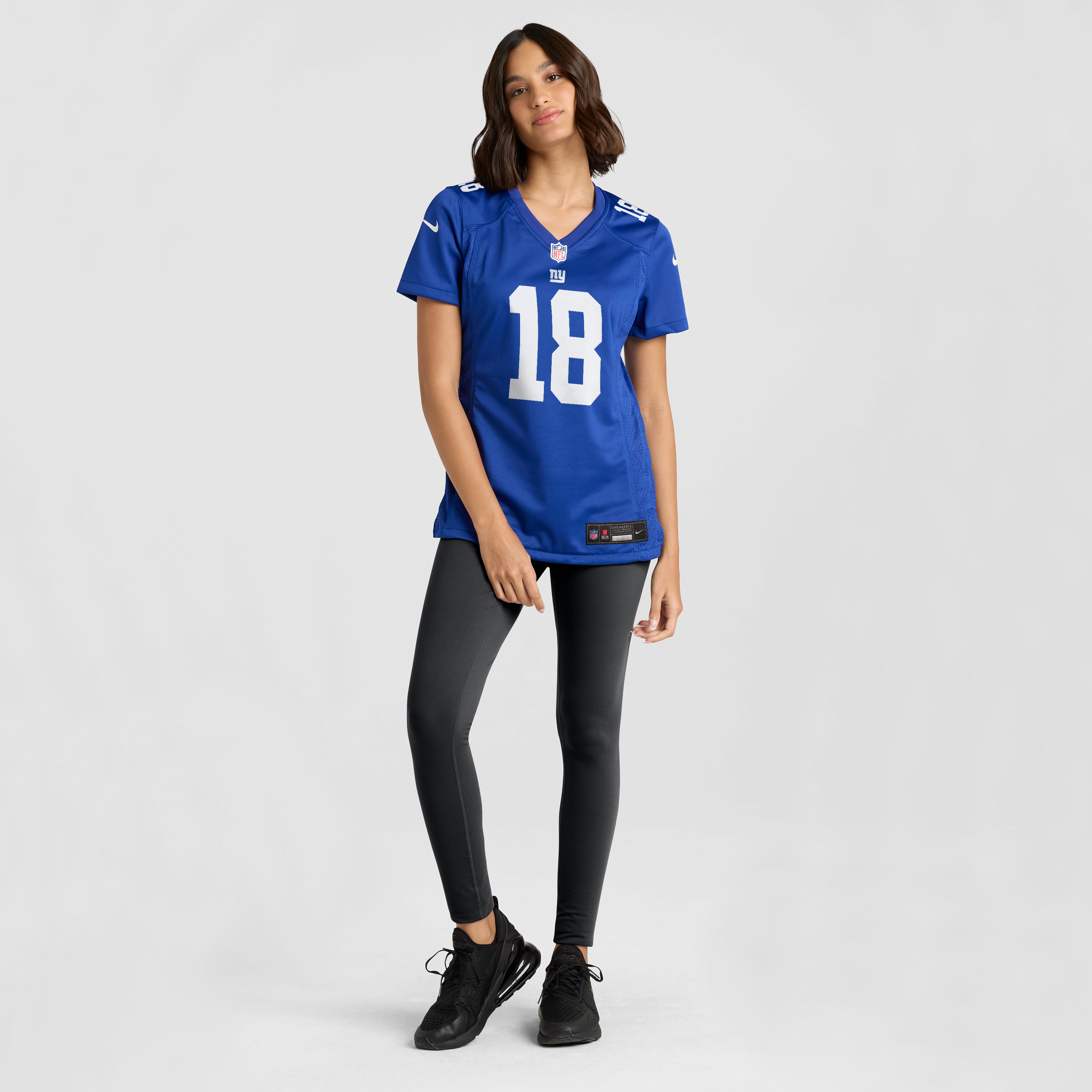 Maillot de match Nike J.J. McCarthy Royal New York Giants pour femme