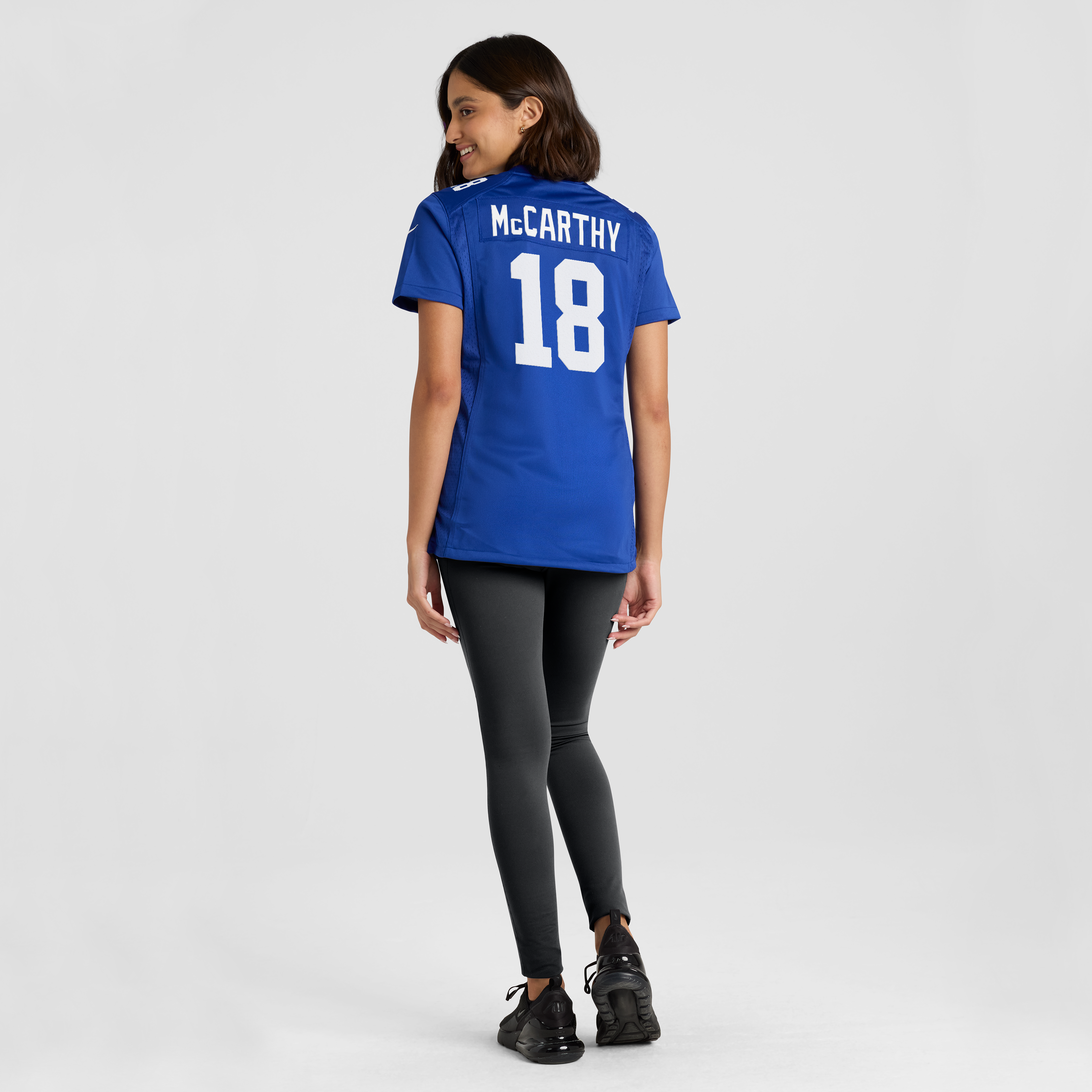 Maillot de match Nike J.J. McCarthy Royal New York Giants pour femme