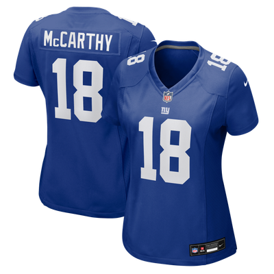 J.J. McCarthy New York Giants Nike Women's Team Game Jersey - Royal