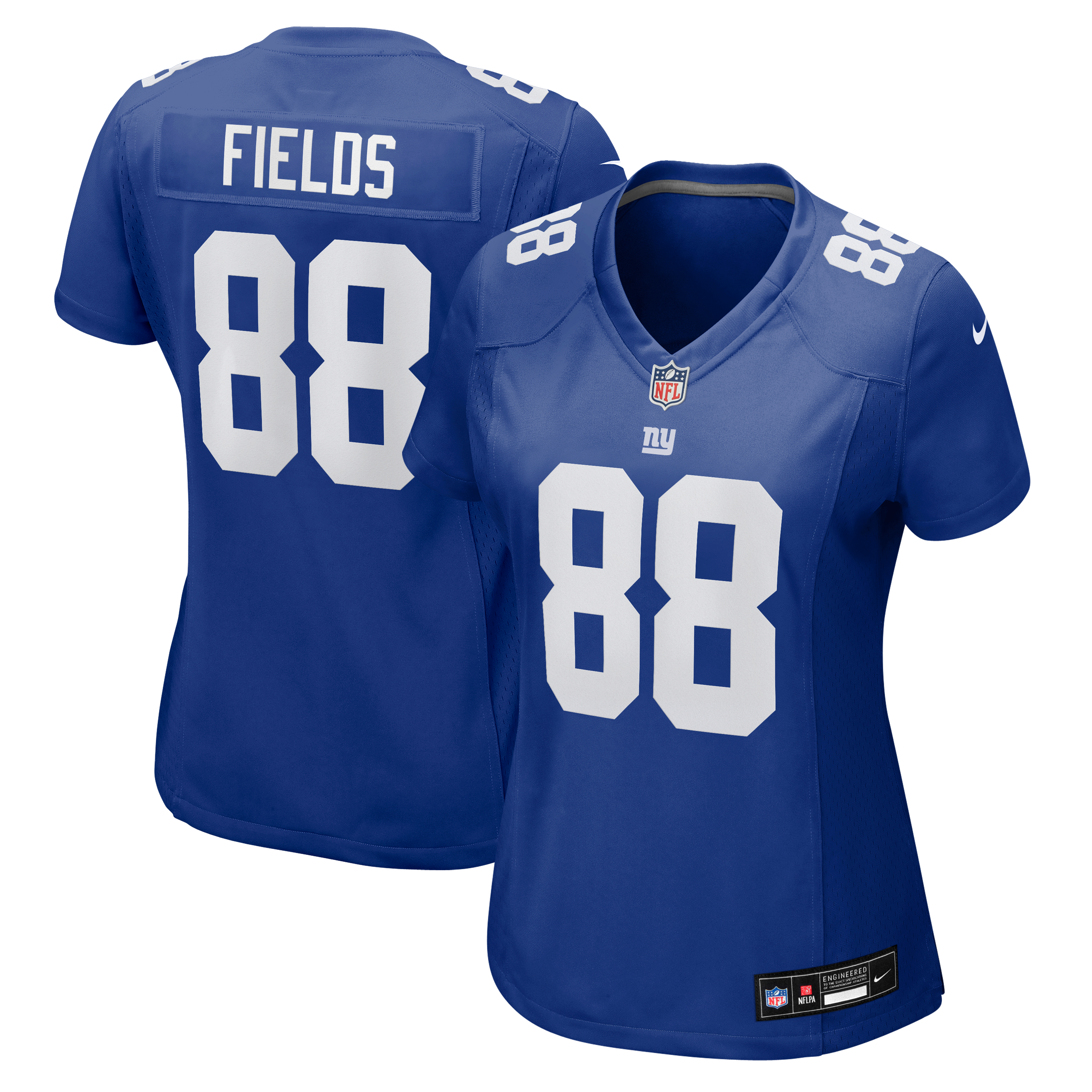 Women's Nike Malachi Fields Royal New York Giants Team Game Jersey