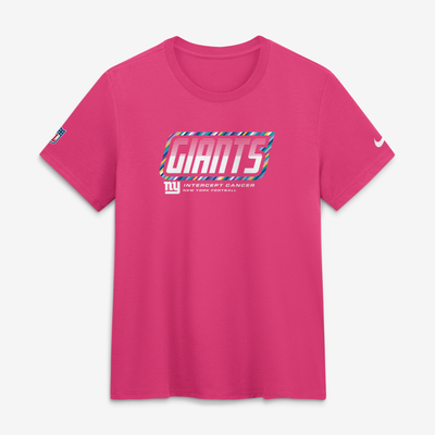  New York Giants Nike Women's 2026 NFL Crucial Catch Tri-Blend Dri-FIT T-Shirt - Pink