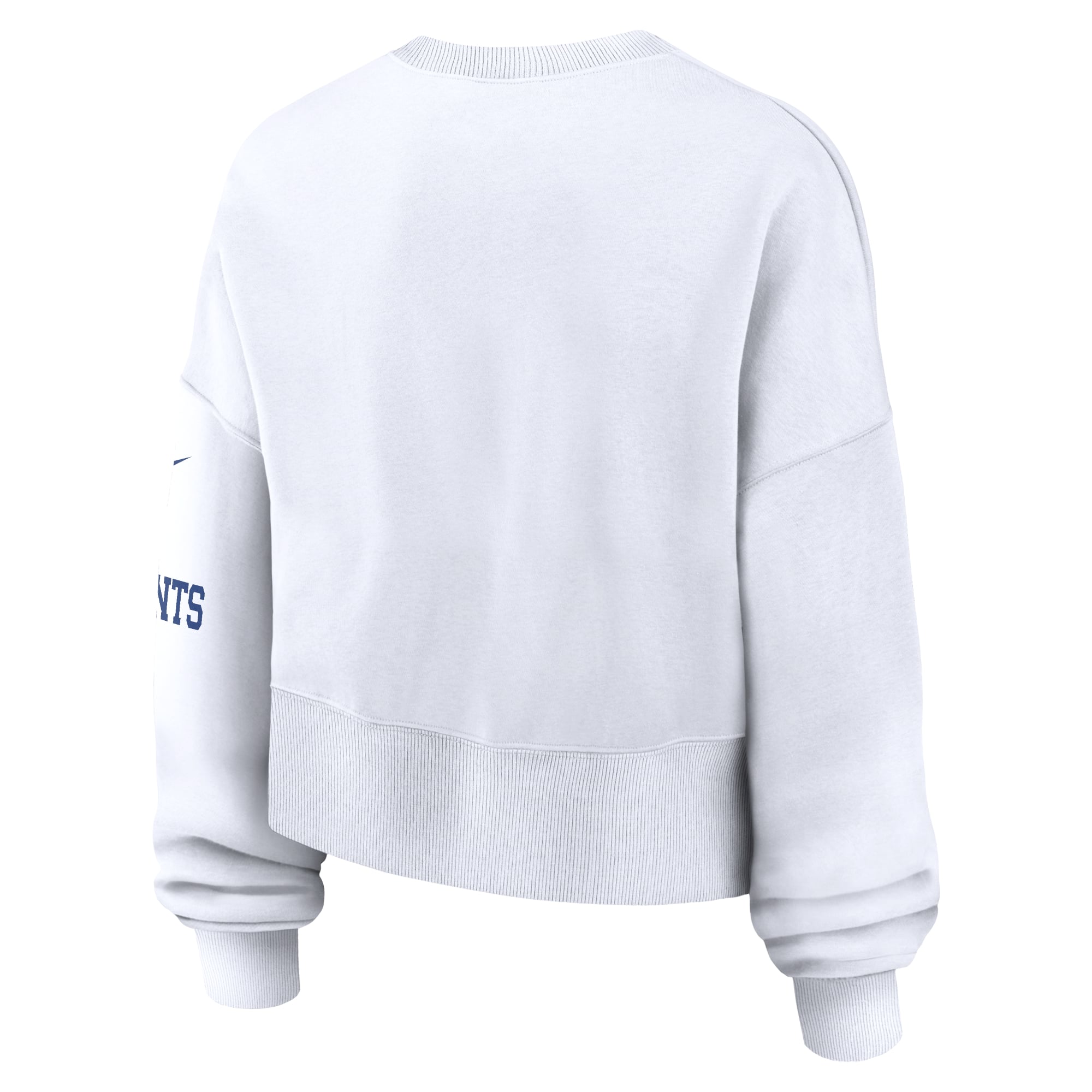 Sweat-shirt court à manches longues Nike blanc New York Giants pour femme