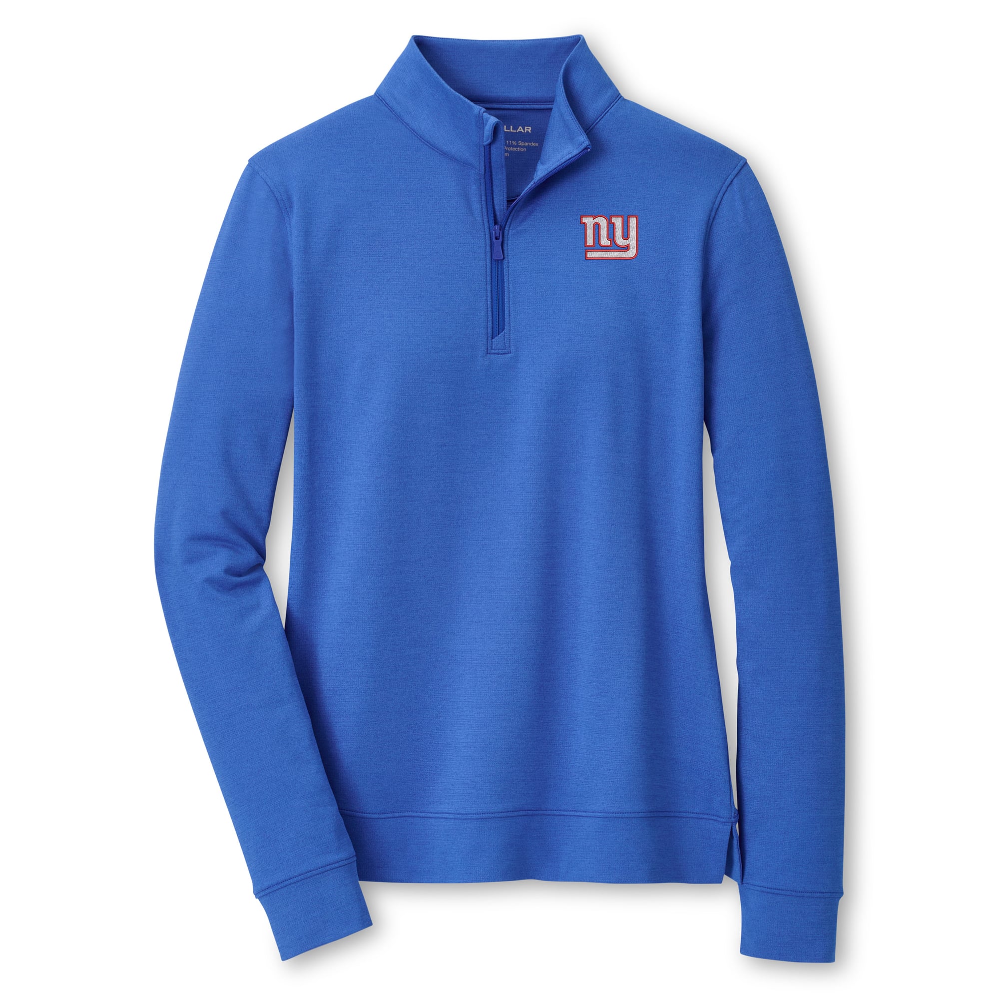Pull à col zippé Peter Millar bleu New York Giants Perth pour femme