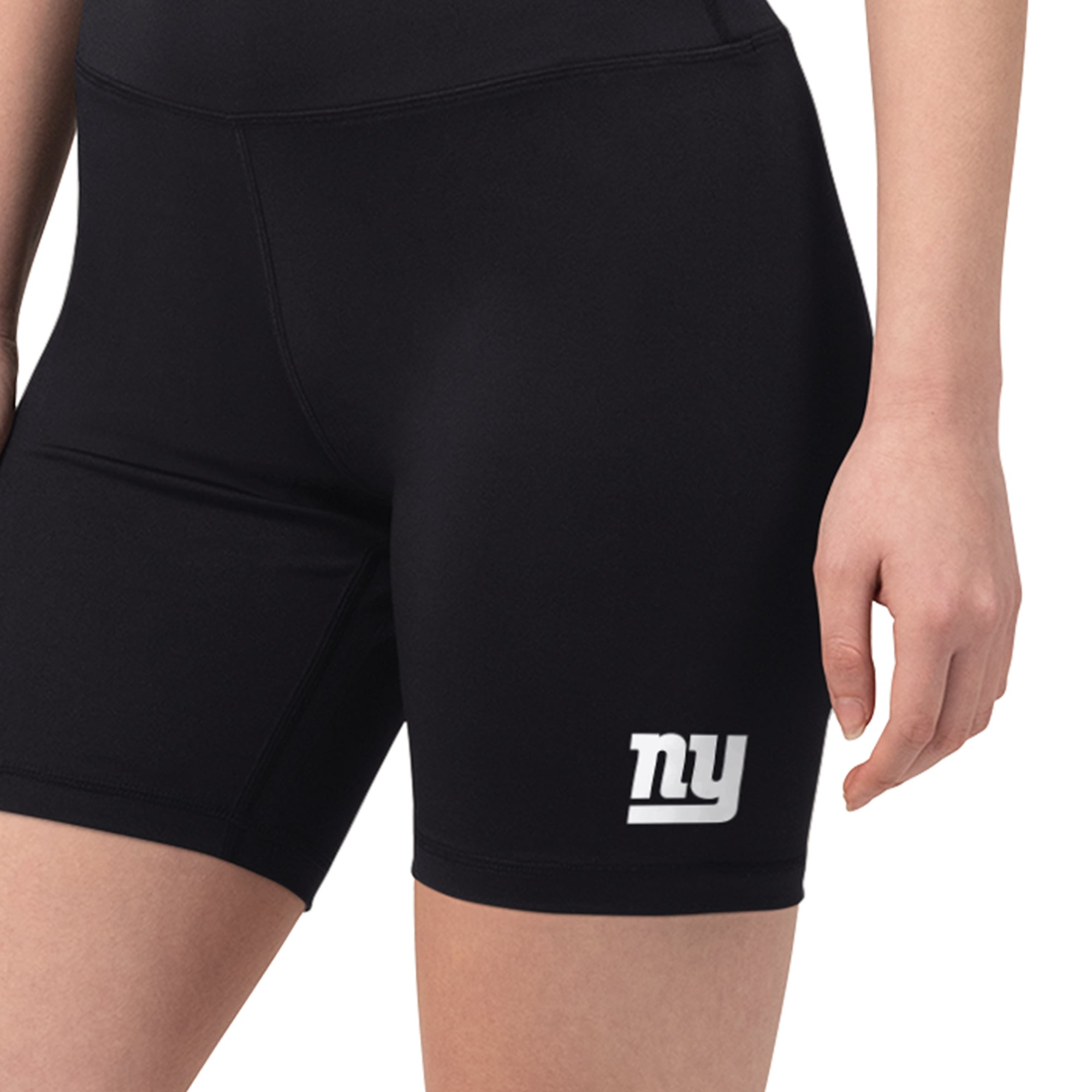 Women's Starter Black New York Giants Biker Shorts