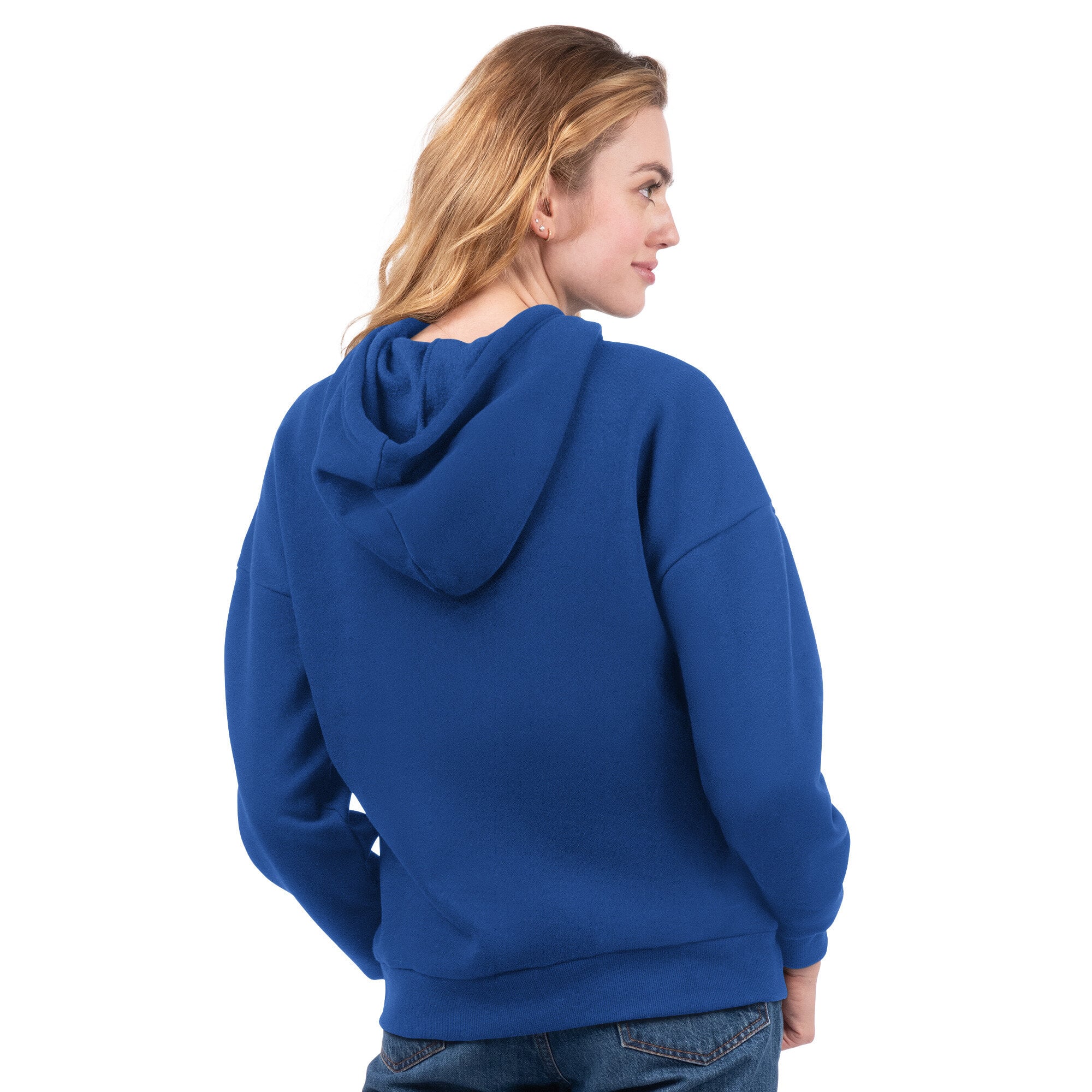 Ensemble sweat à capuche et t-shirt Starter rouge/bleu royal pour femme, New York Giants