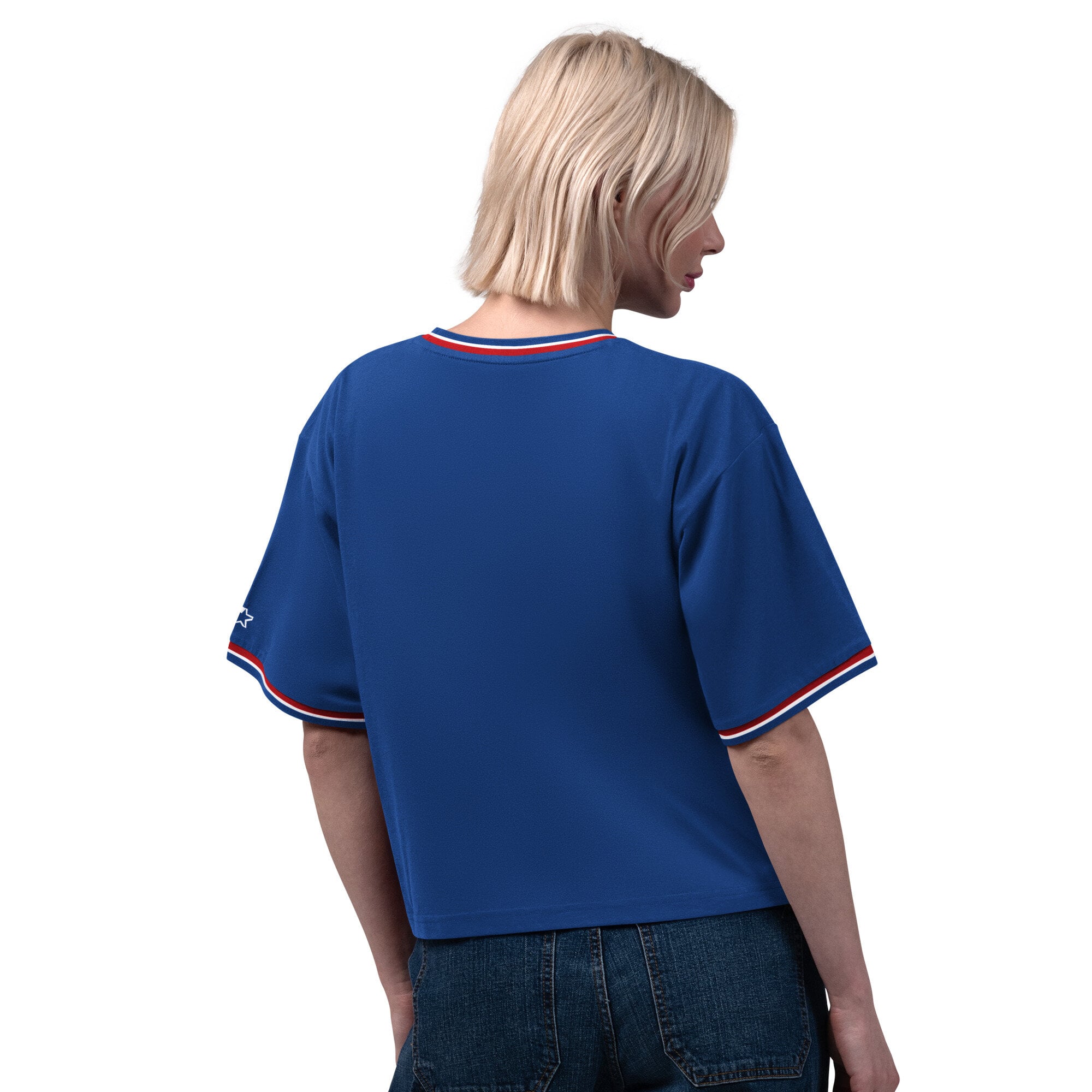 T-shirt court Starter Royal New York Giants Ace pour femme