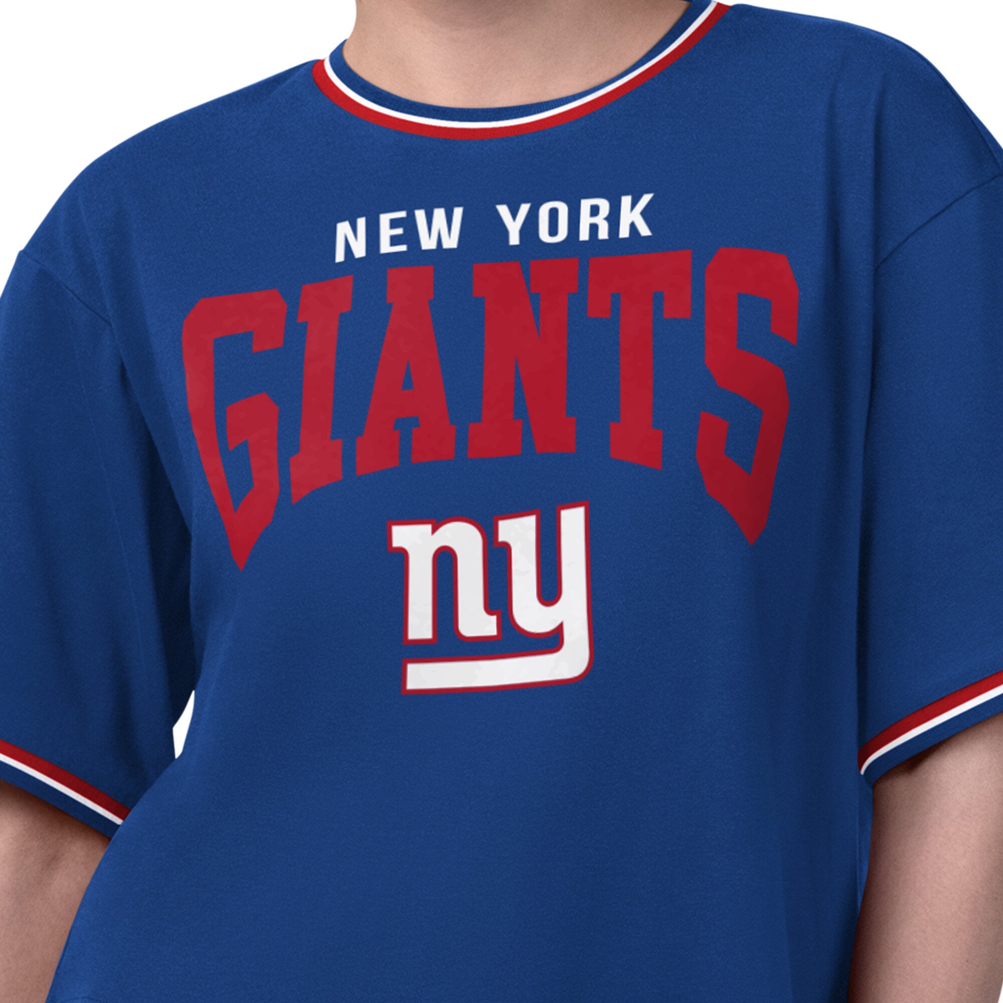 T-shirt court Starter Royal New York Giants Ace pour femme