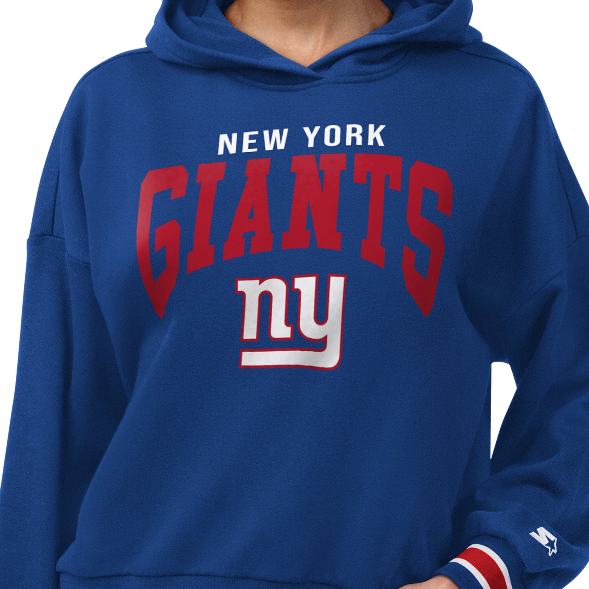 Sweat à capuche Starter Royal New York Giants Home Plate pour femme