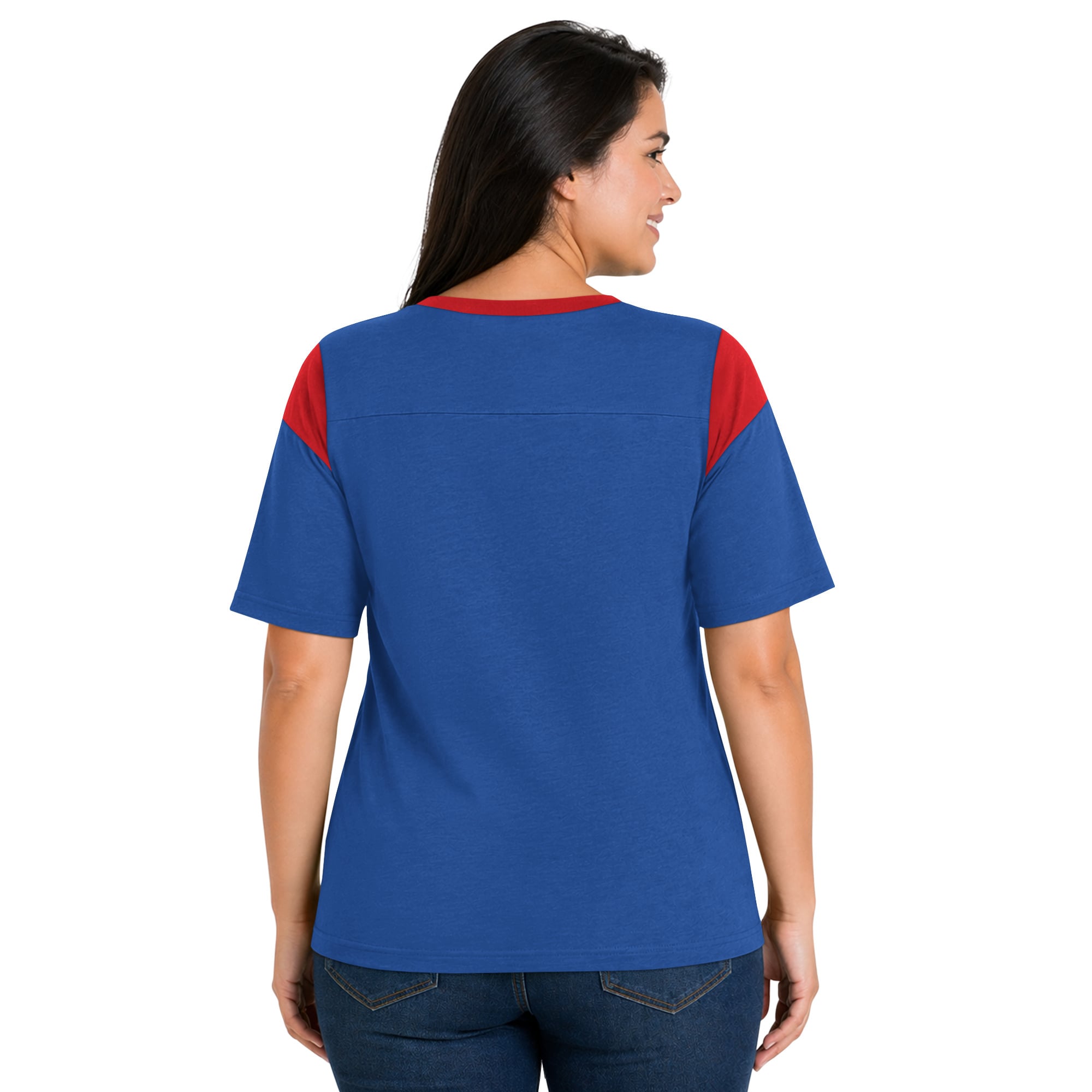 Women's Starter Royal New York Giants Plus Linebacker Slub T-Shirt