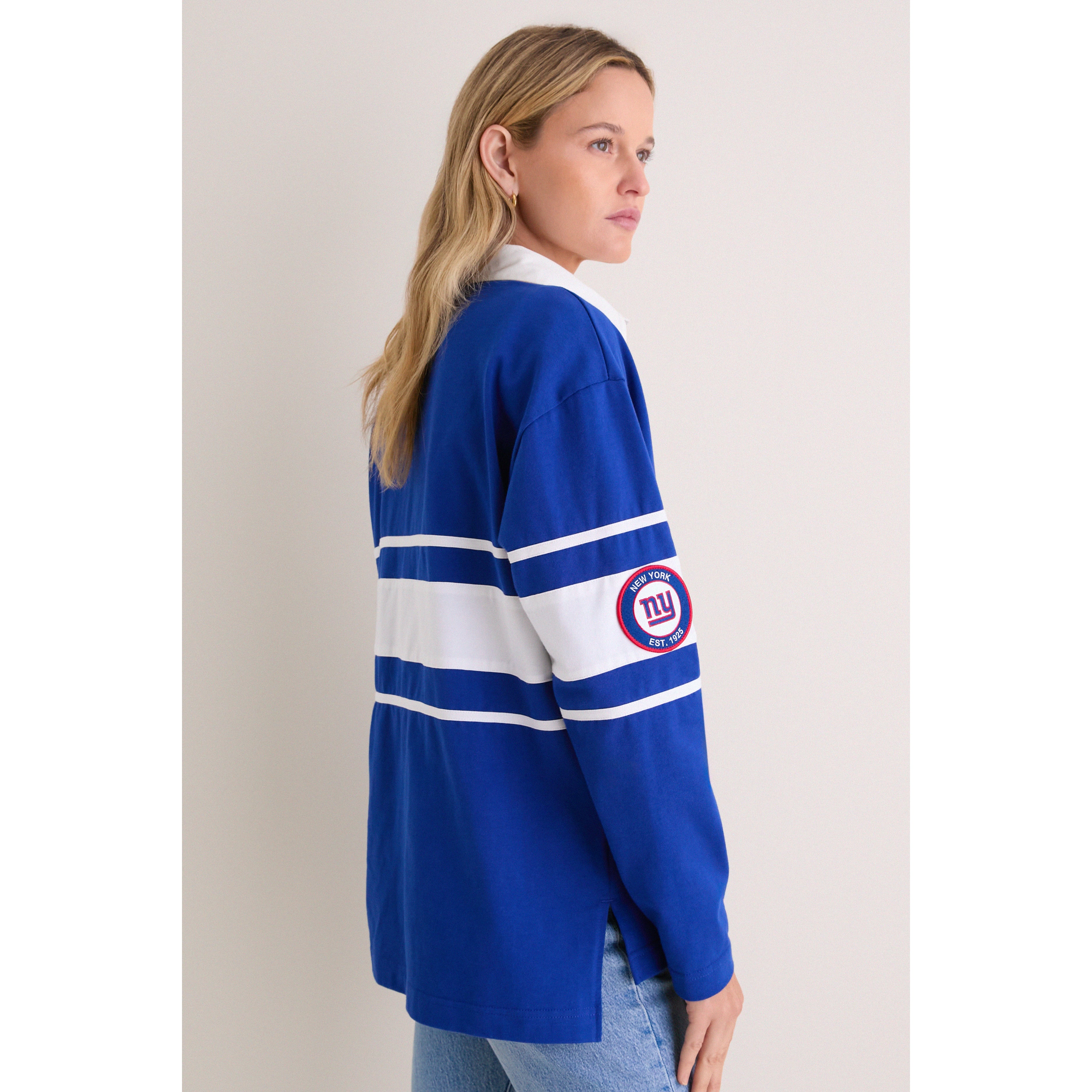 Polo à manches longues Tuckernuck Royal New York Giants pour femme