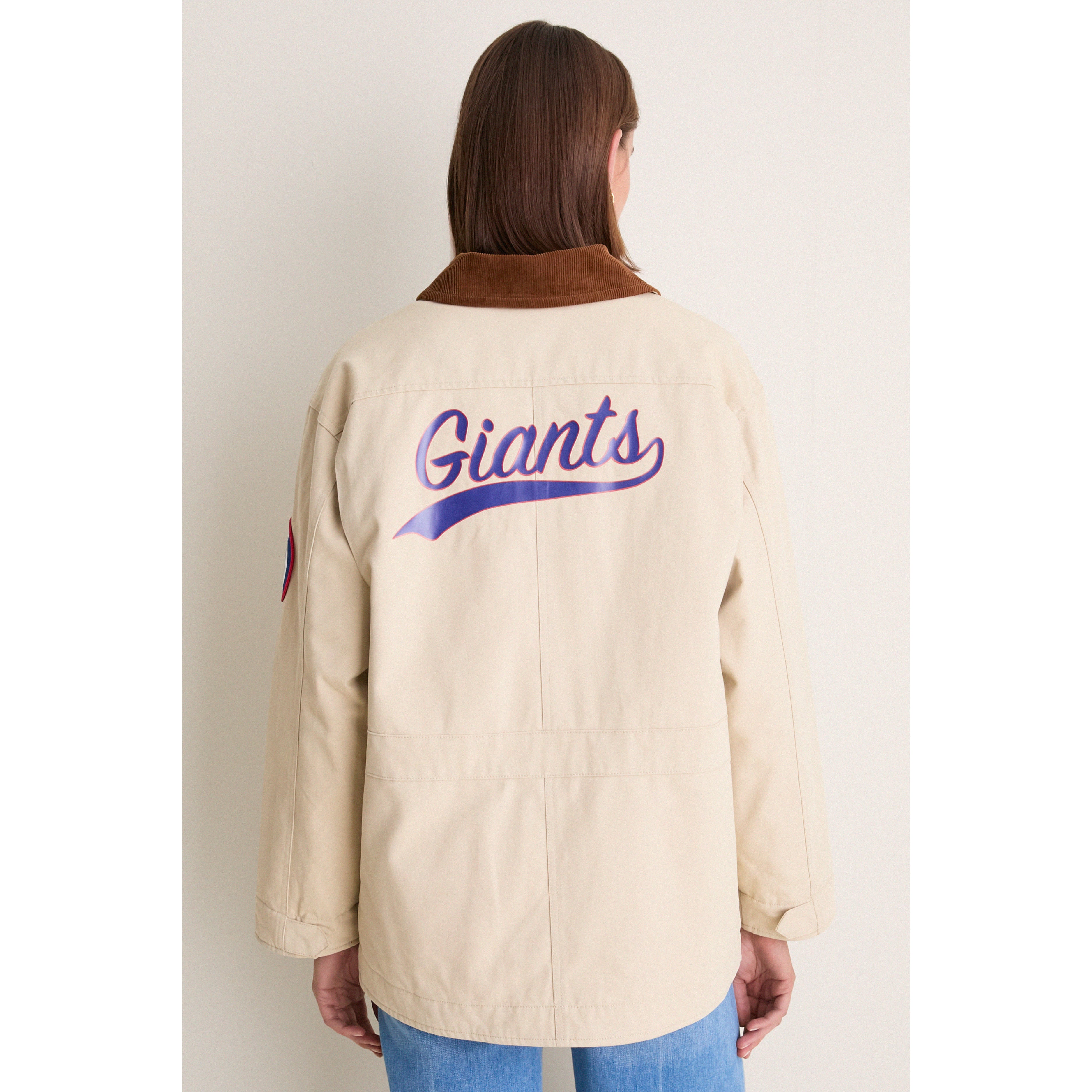 Veste de grange à boutons-pression Tuckernuck Stone pour femmes, New York Giants
