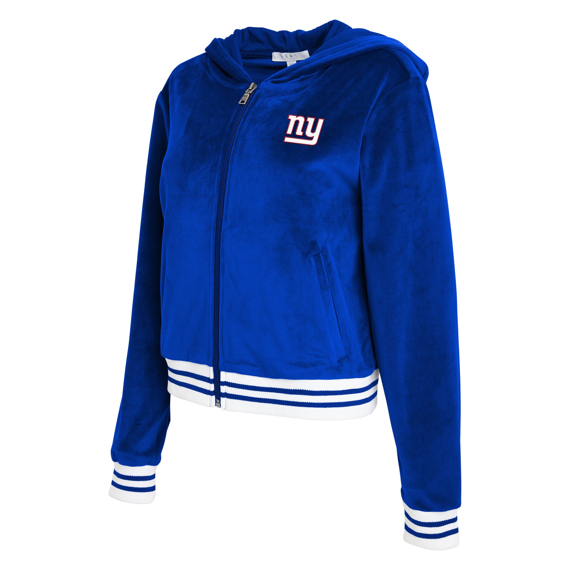 Survêtement en velours Royal New York Giants pour femmes, par Erin Andrews WEAR by