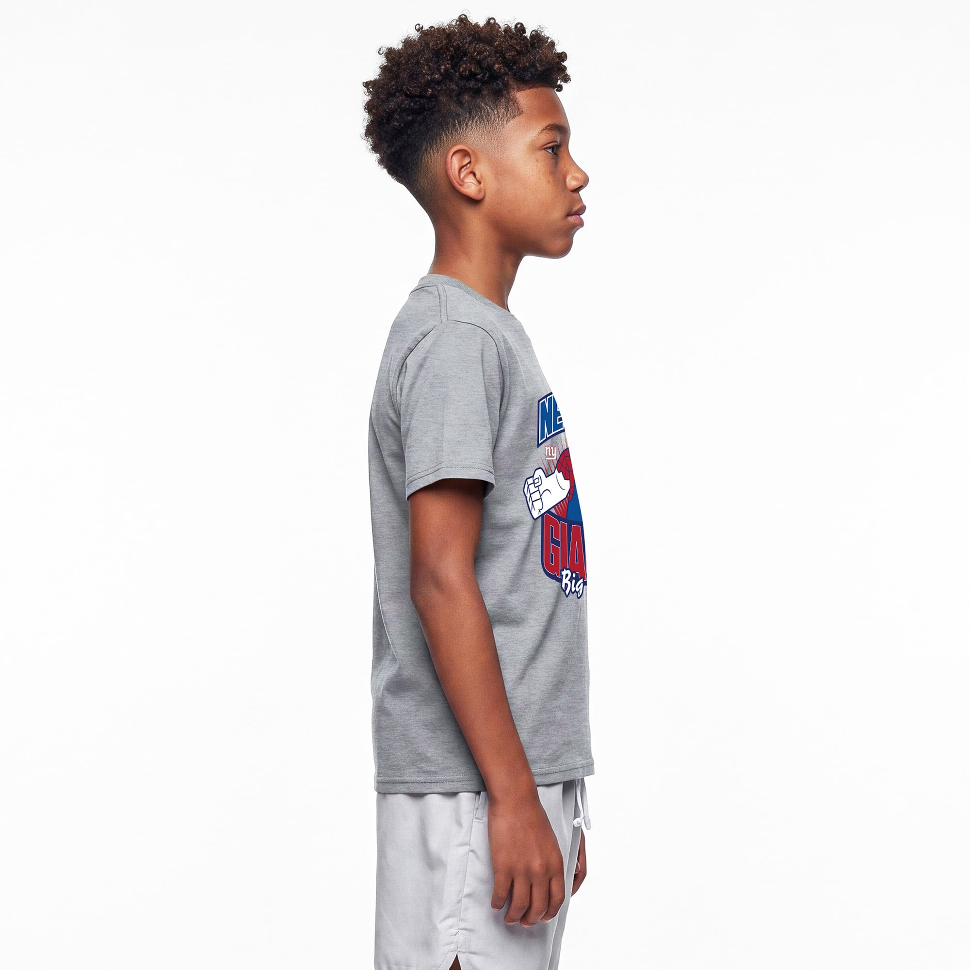 Youth Disney x Champion Heather Gray New York Giants Wreck-It Ralph T-Shirt