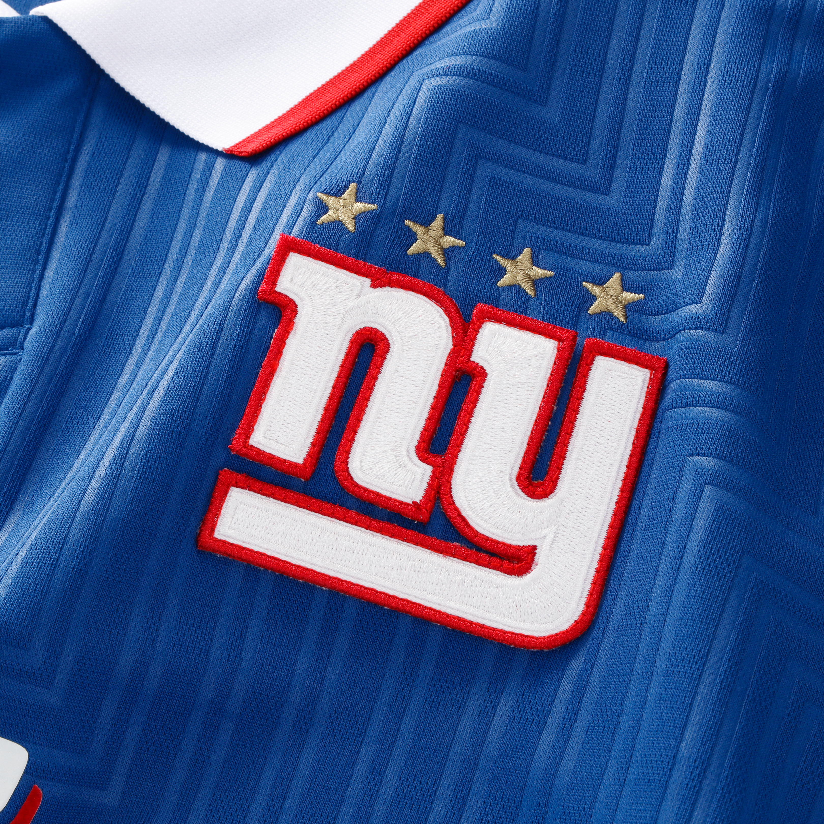 Youth Fanatics Royal New York Giants Football x Collared Fan Top