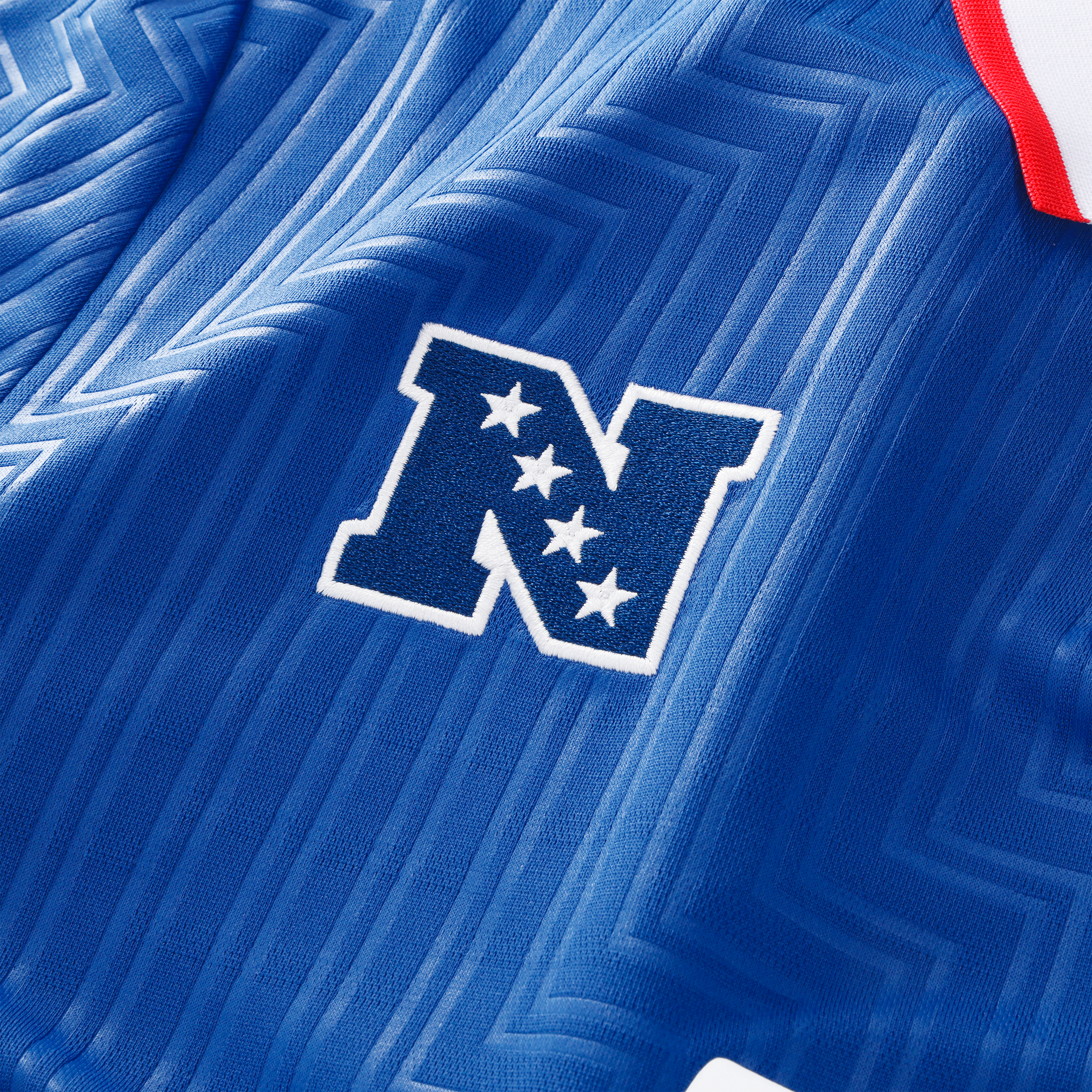 Youth Fanatics Royal New York Giants Football x Collared Fan Top