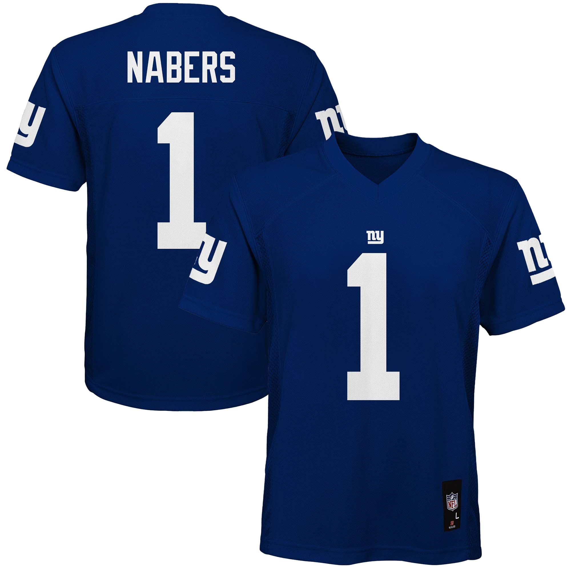 Youth Malik Nabers Royal New York Giants Replica Jersey