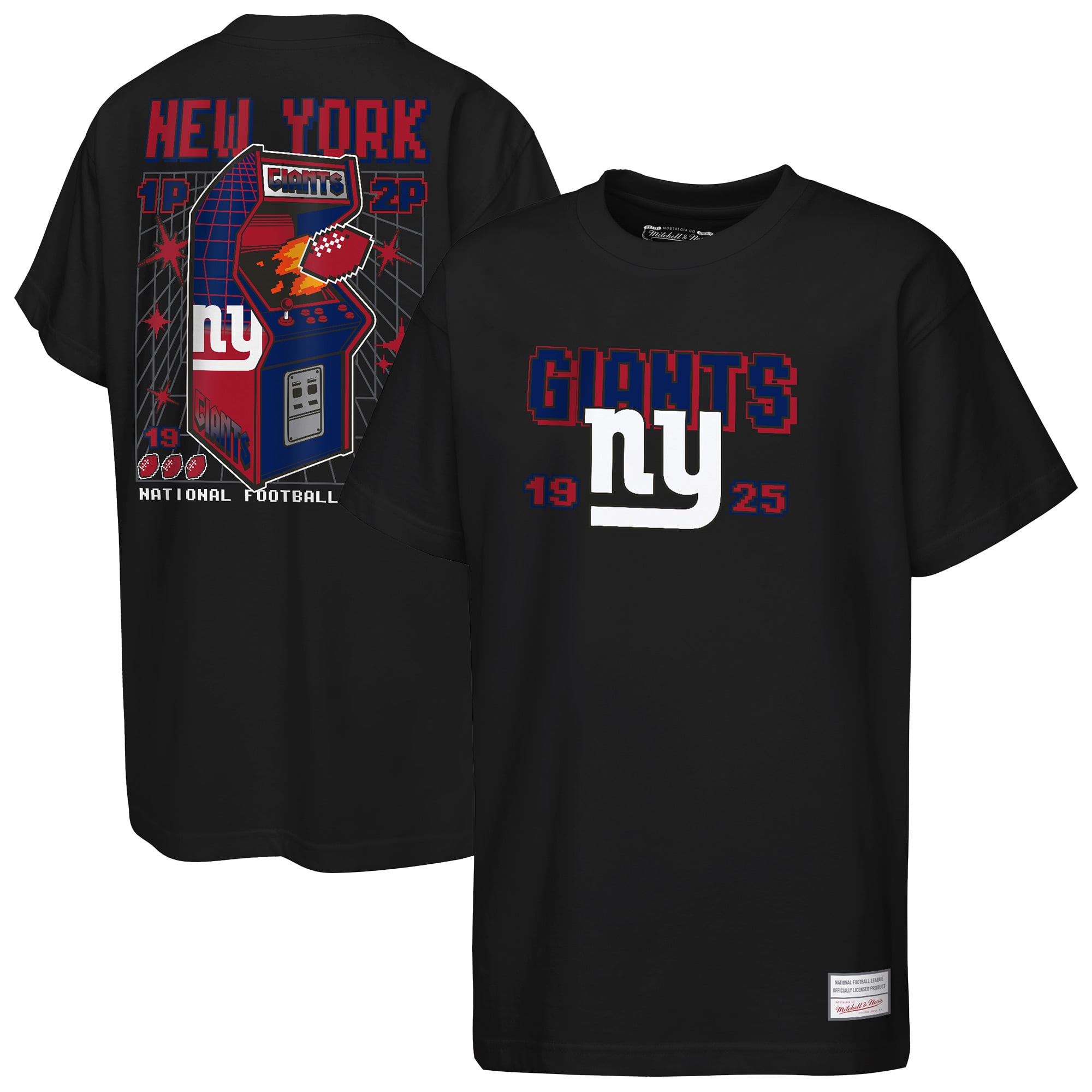 T-shirt rétro arcade Mitchell & Ness noir pour enfant