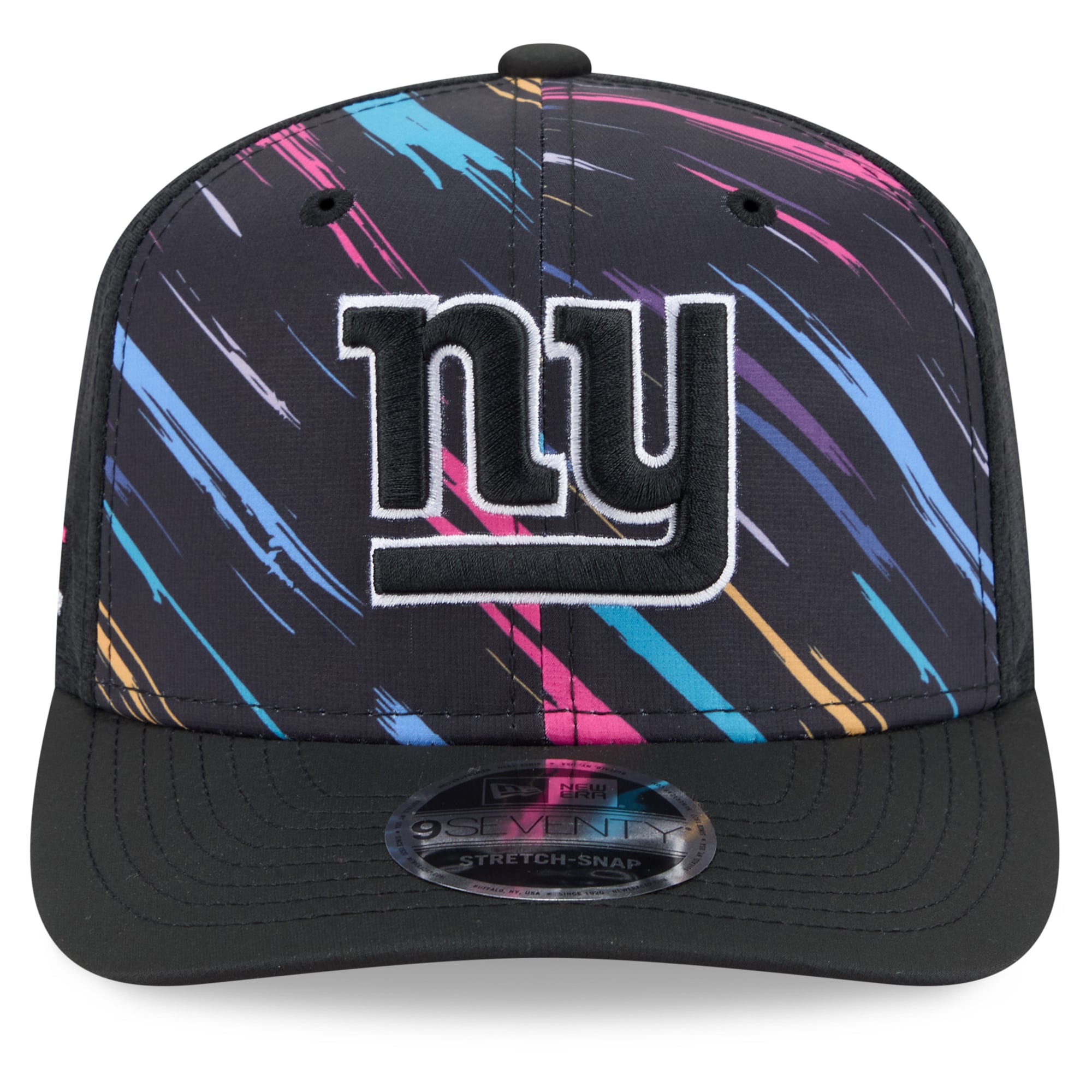 Youth New Era Black New York Giants 2026 NFL Crucial Catch 9SEVENTY Adjustable Trucker Hat