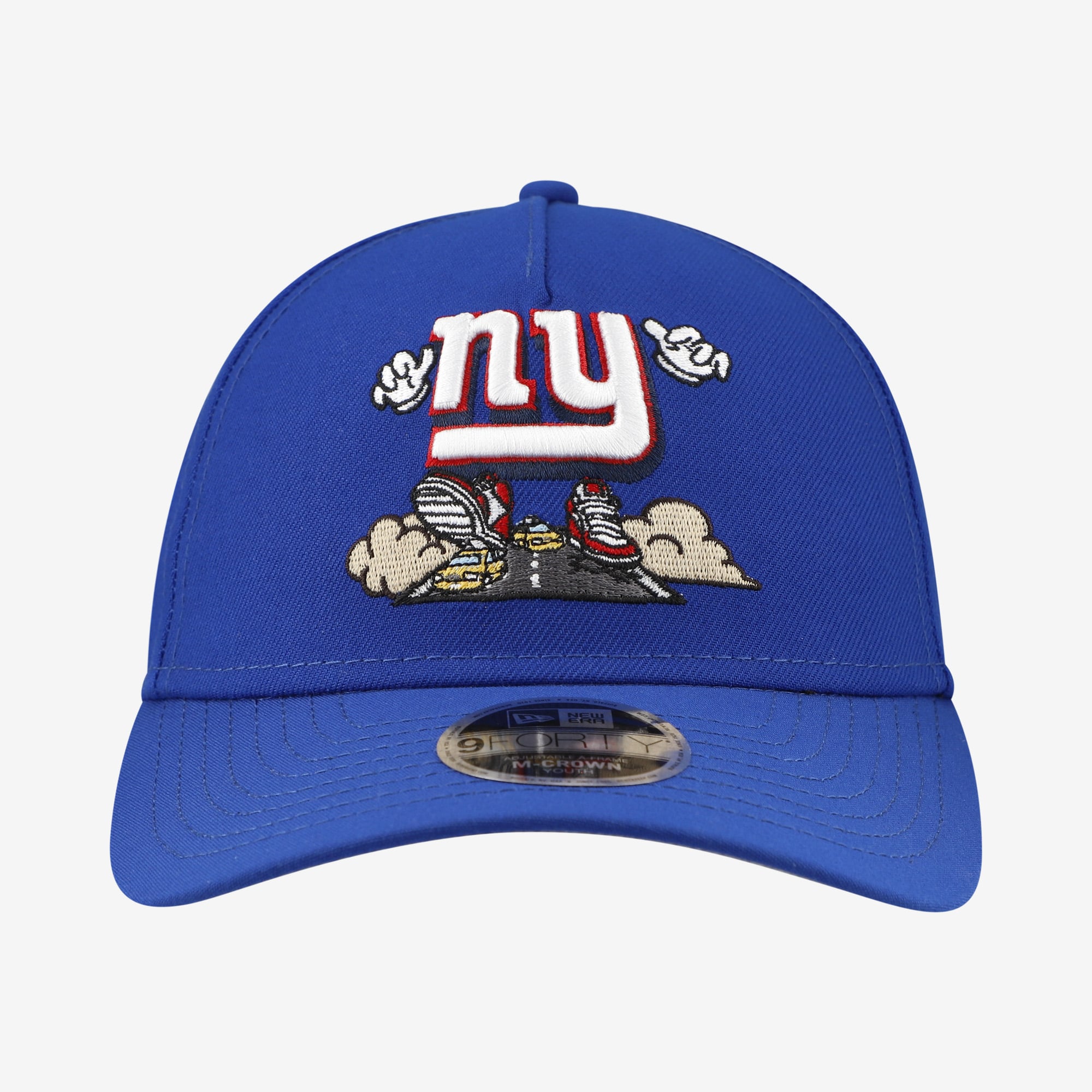 Casquette ajustable New Era Royal New York Giants Cartoon 9FORTY pour jeunes