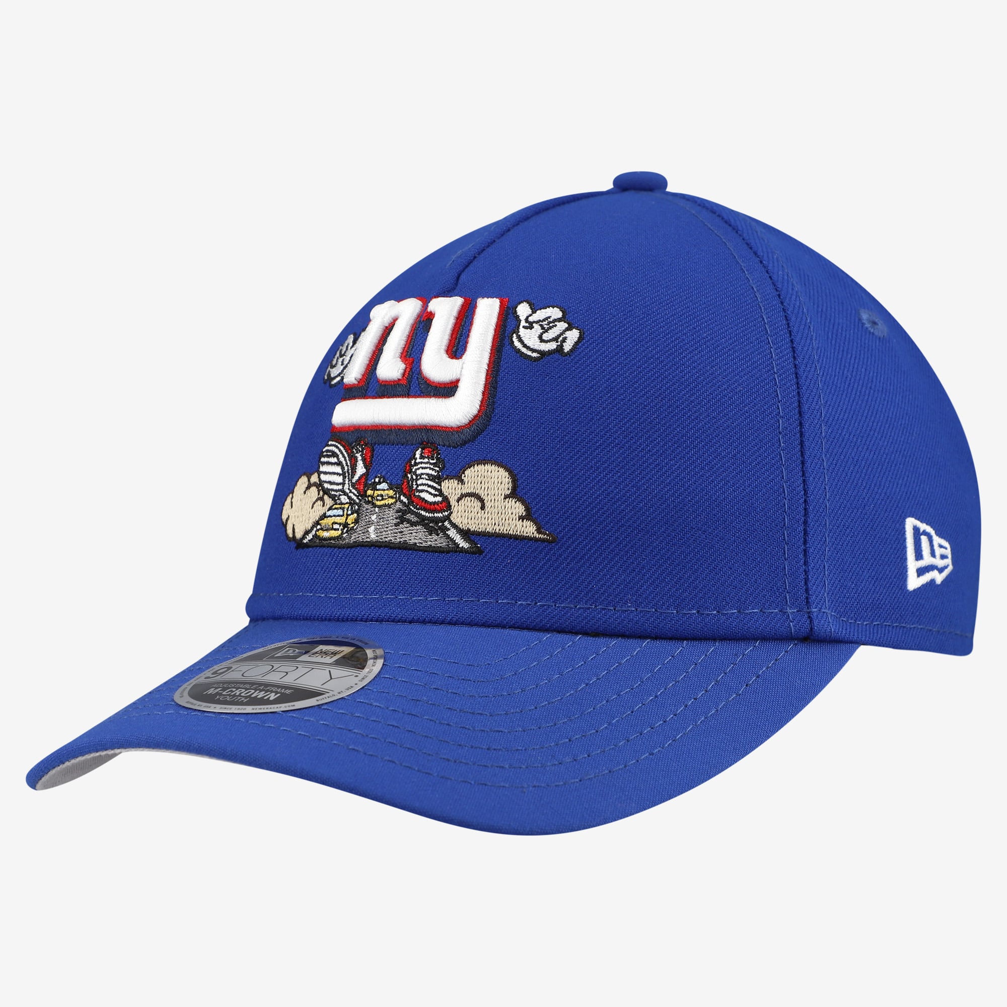 Casquette ajustable New Era Royal New York Giants Cartoon 9FORTY pour jeunes