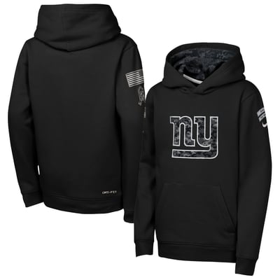  New York Giants Nike Youth 2026 Salute to Service Club Fleece Pullover Hoodie  - Black