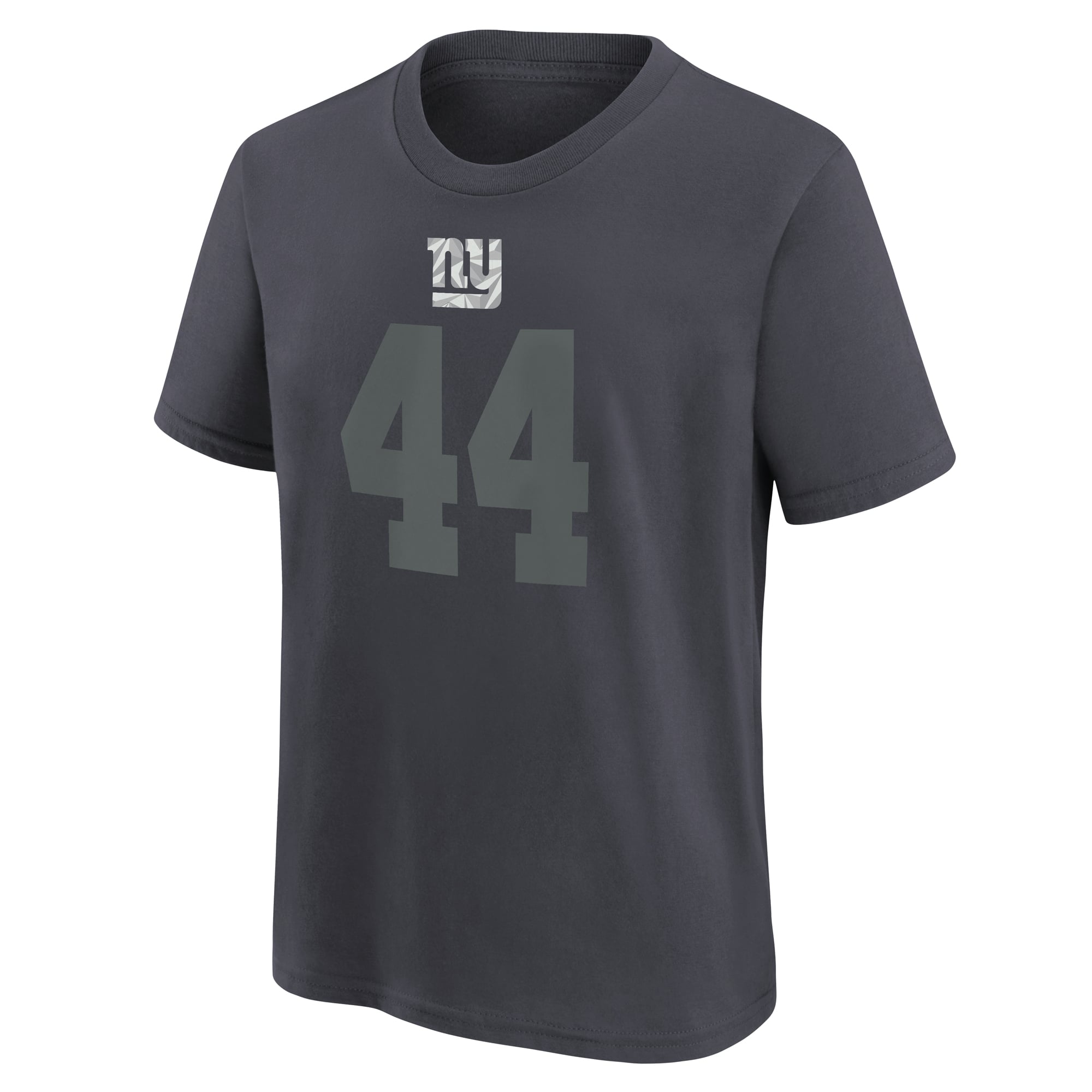 T-shirt Nike Cam Skattebo anthracite pour enfant, New York Giants, nom et numéro