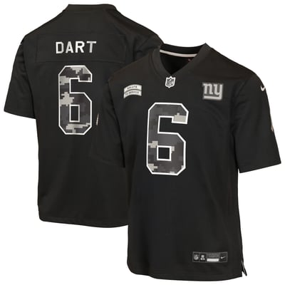 Jaxson Dart New York Giants Nike Youth 2026 Salute to Service Game Jersey  - Black
