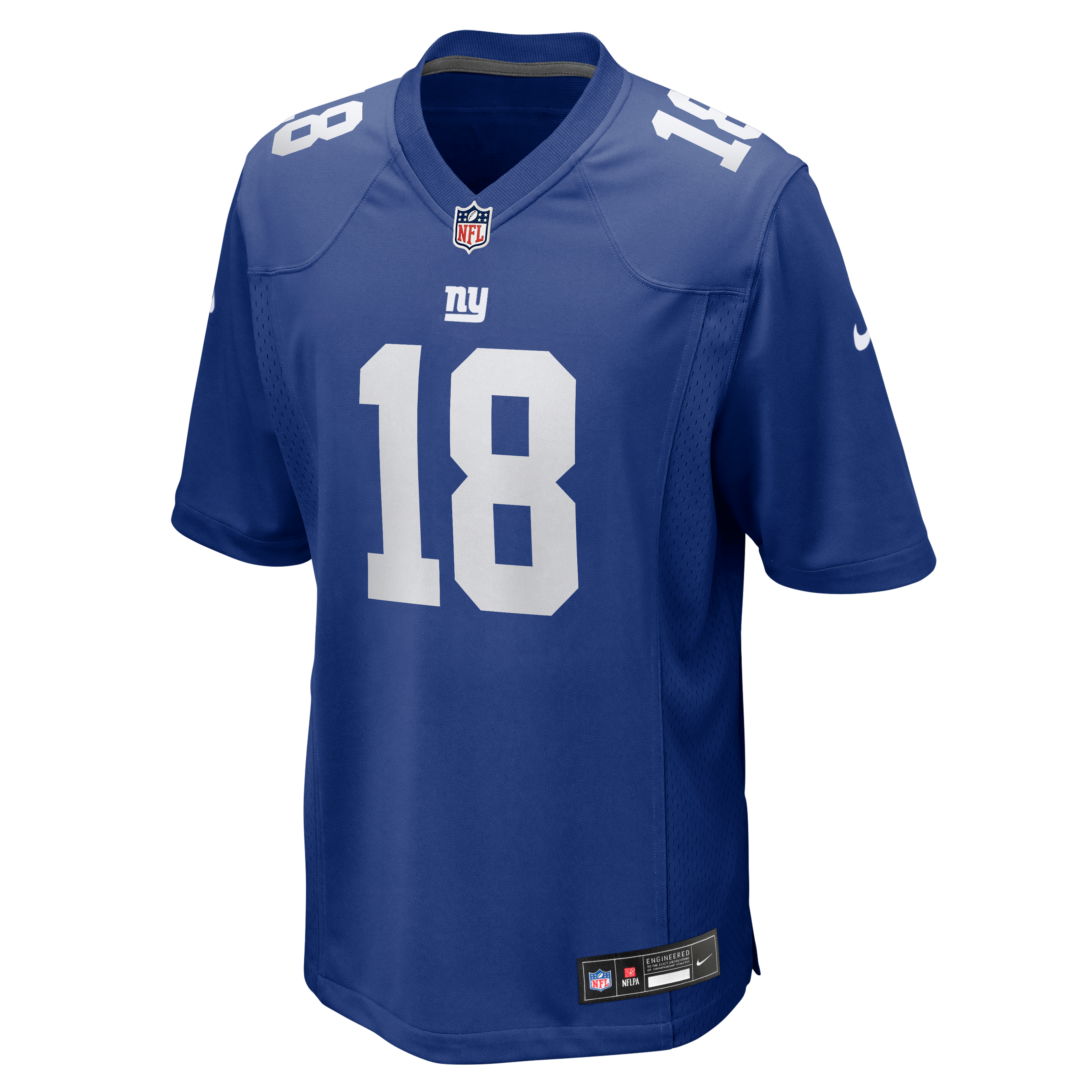 Maillot de match Nike J.J. McCarthy Royal des Giants New York pour jeunes