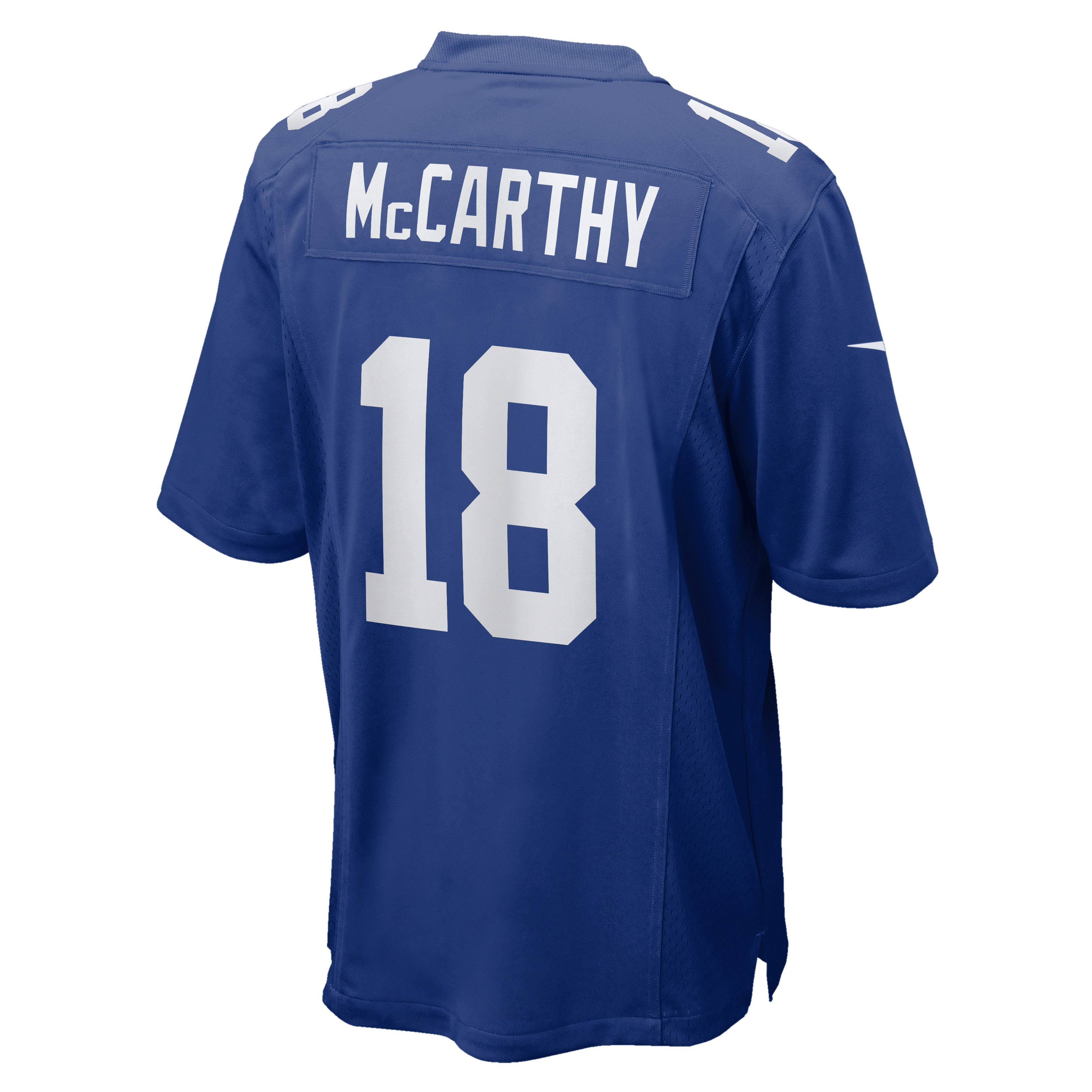 Maillot de match Nike J.J. McCarthy Royal des Giants New York pour jeunes