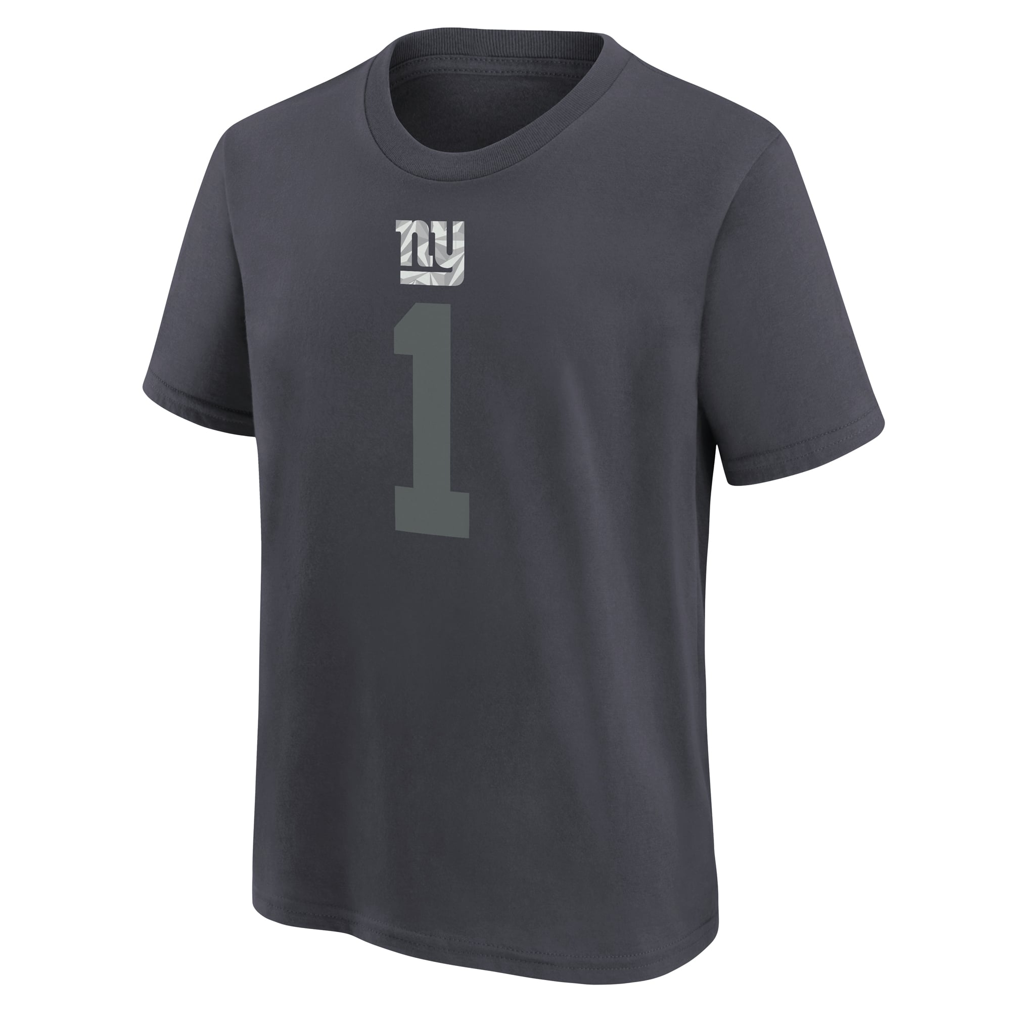 T-shirt Nike Malik Nabers anthracite New York Giants pour enfant, avec nom et numéro