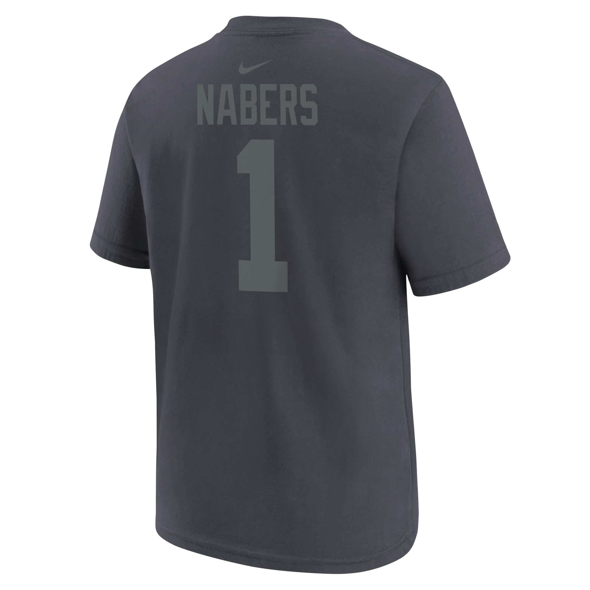 T-shirt Nike Malik Nabers anthracite New York Giants pour enfant, avec nom et numéro