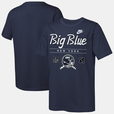  New York Giants Nike Youth Hometown Rewind Slub Dri-FIT T-Shirt - Navy