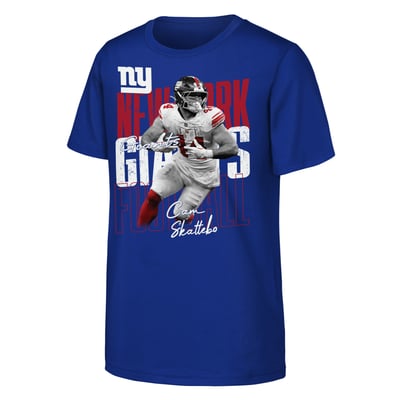 Cam Skattebo New York Giants Outerstuff Youth Legendary Player Card T-Shirt - Royal