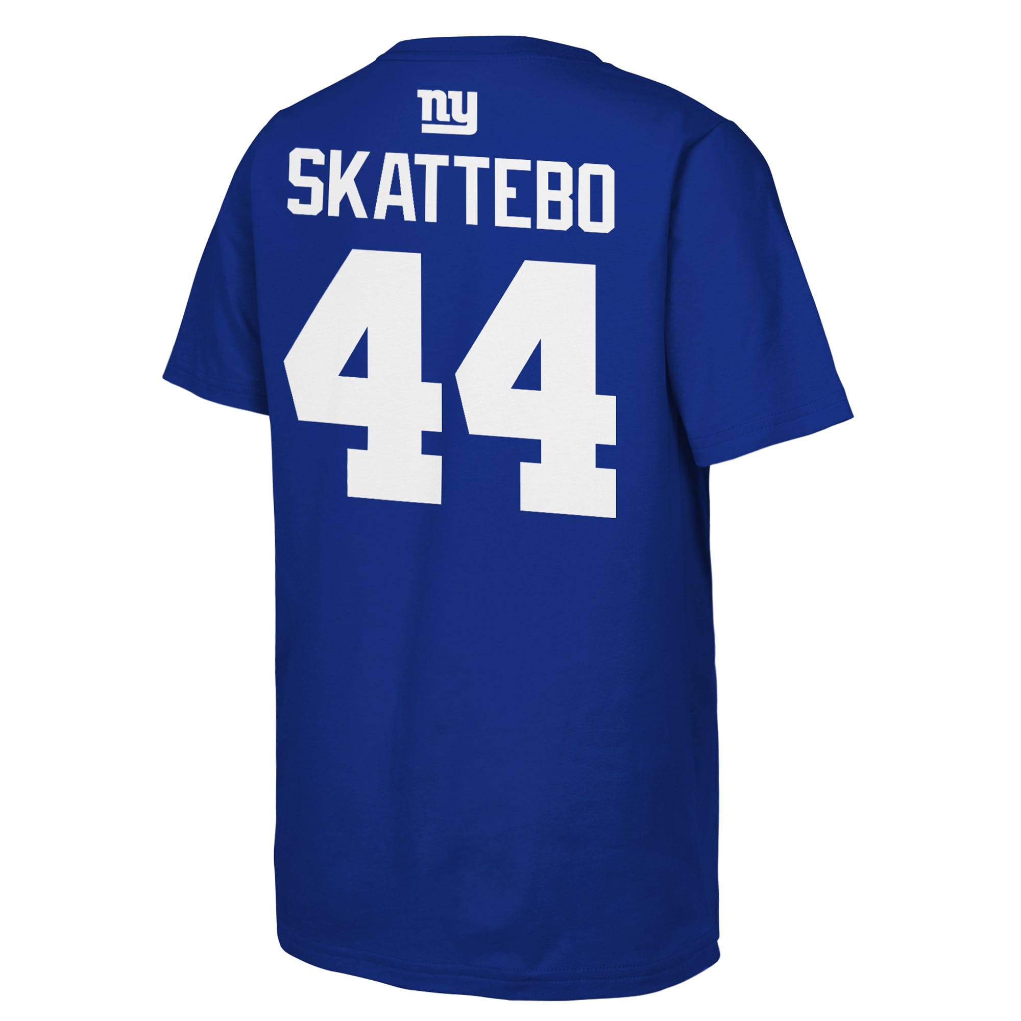 T-shirt Youth Outerstuff Cam Skattebo Royal New York Giants avec nom et numéro