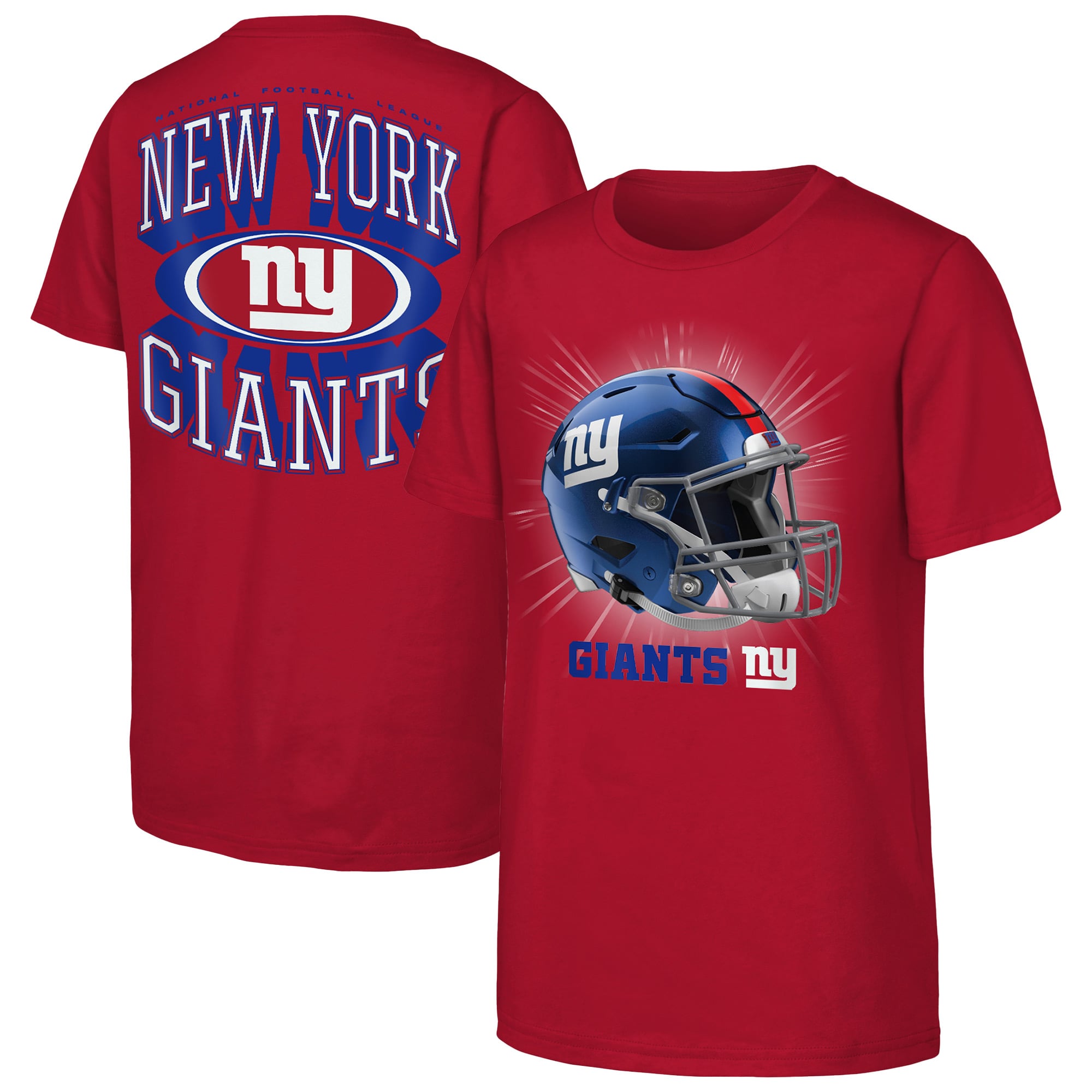 T-shirt Outerstuff rouge pour jeunes, New York Giants, mentalité de gagnant