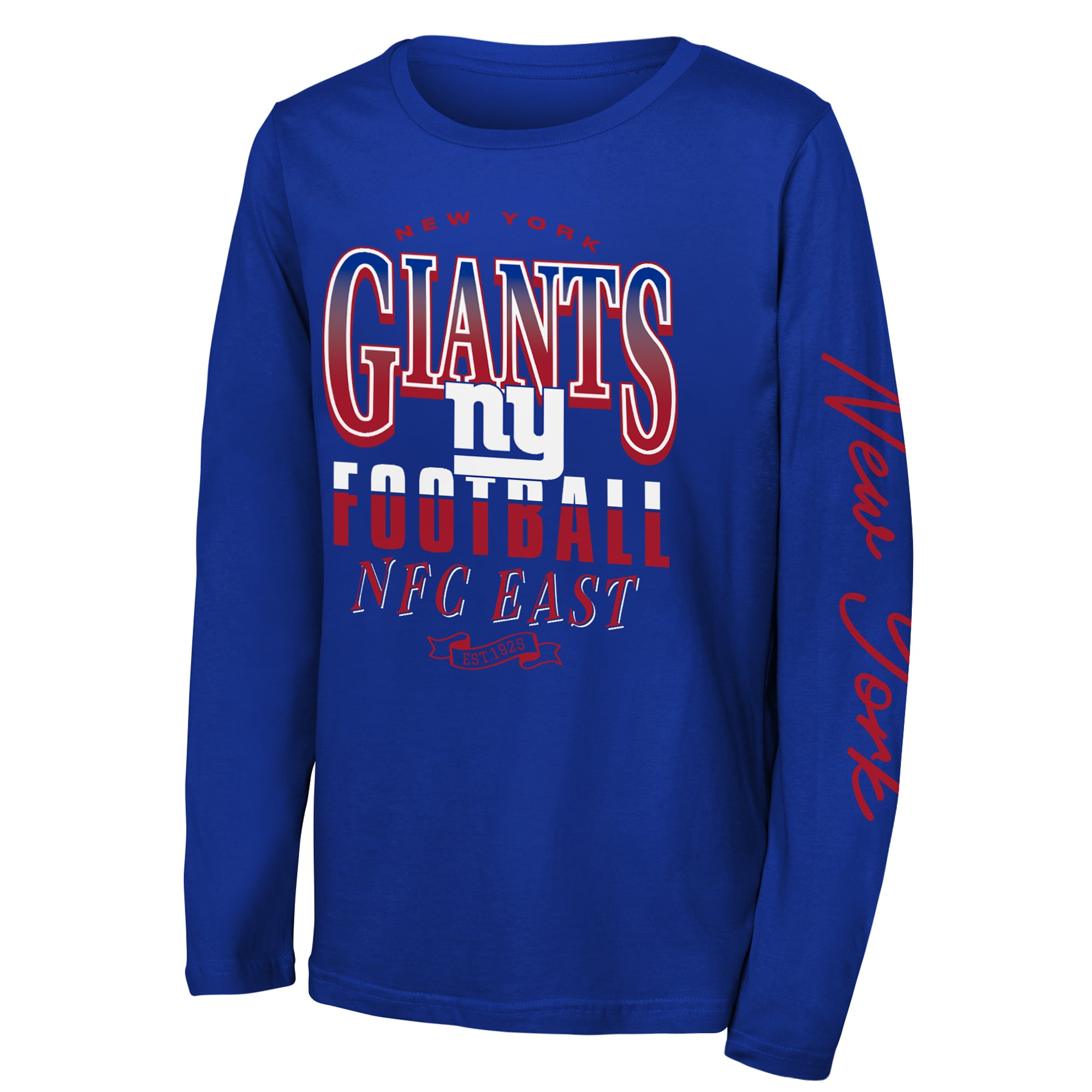 T-shirt à manches longues Youth Outerstuff Royal New York Giants Real Ones