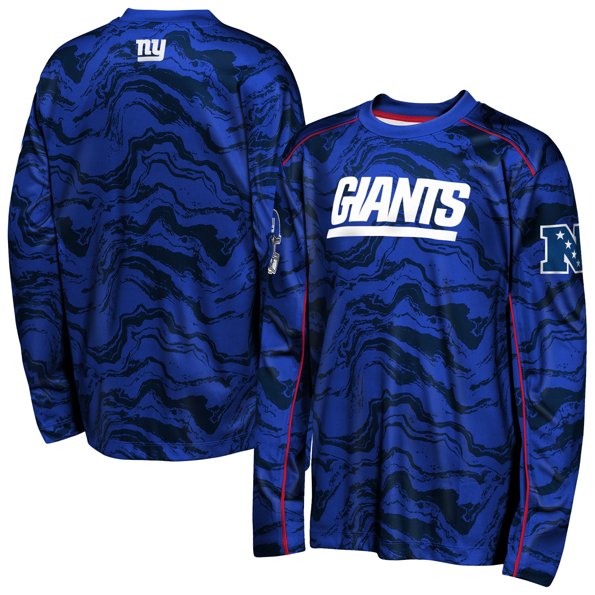 T-shirt à manches longues Youth Outerstuff Royal New York Giants Tailgate Performance