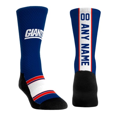  New York Giants Rock Em Youth Throwback Jersey Custom Crew Socks - Royal