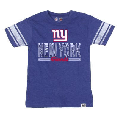 New York Giants Wes & Willy Youth Football Jersey T-Shirt - Royal