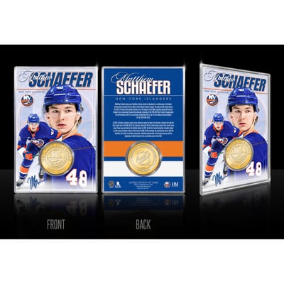 Matthew Schaefer New York Islanders Highland Mint Limited Edition Bronze Coin with Acrylic Holder