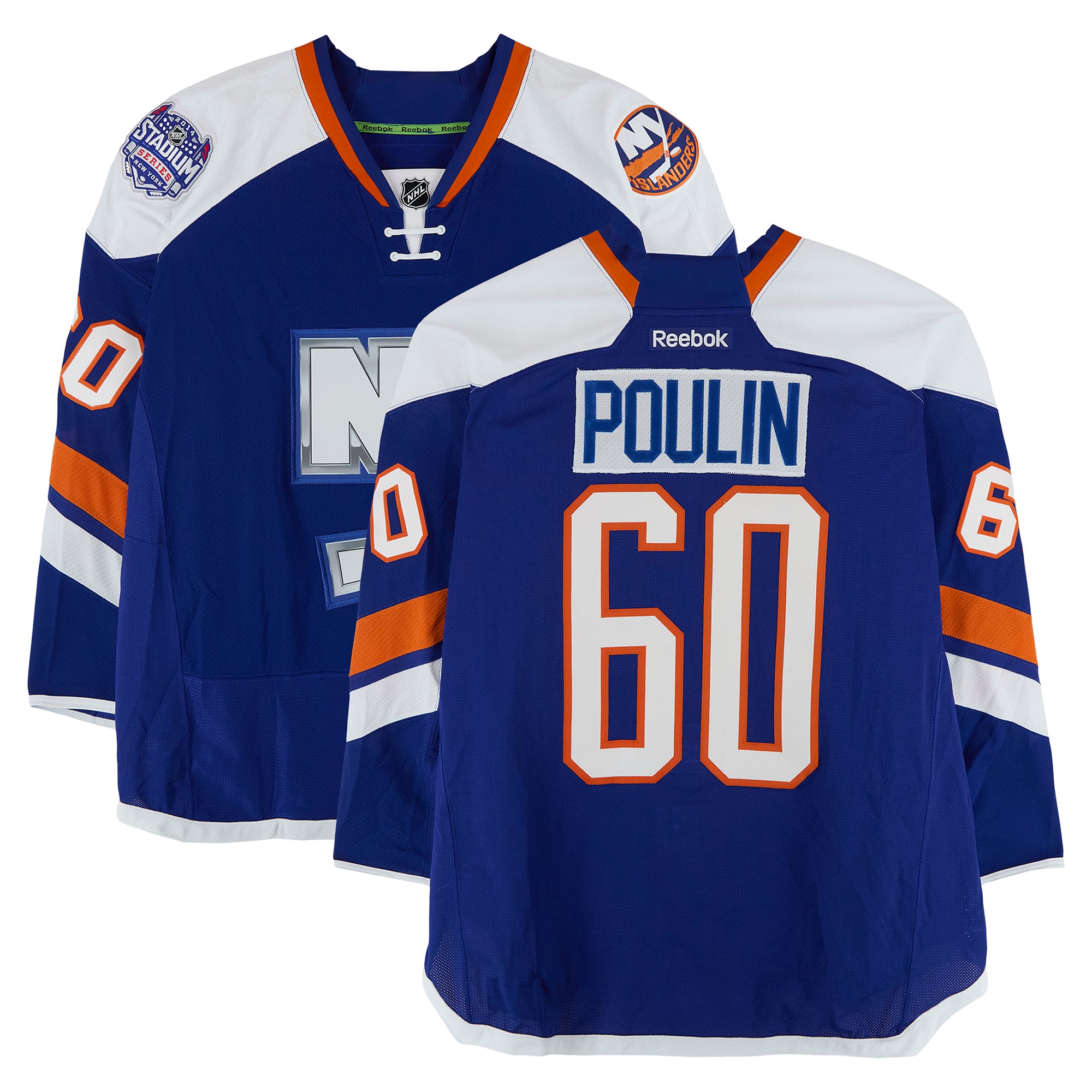 Kevin Poulin New York Islanders Player-Issued #60 Royal Jersey vs. New York Rangers on January 29, 2014