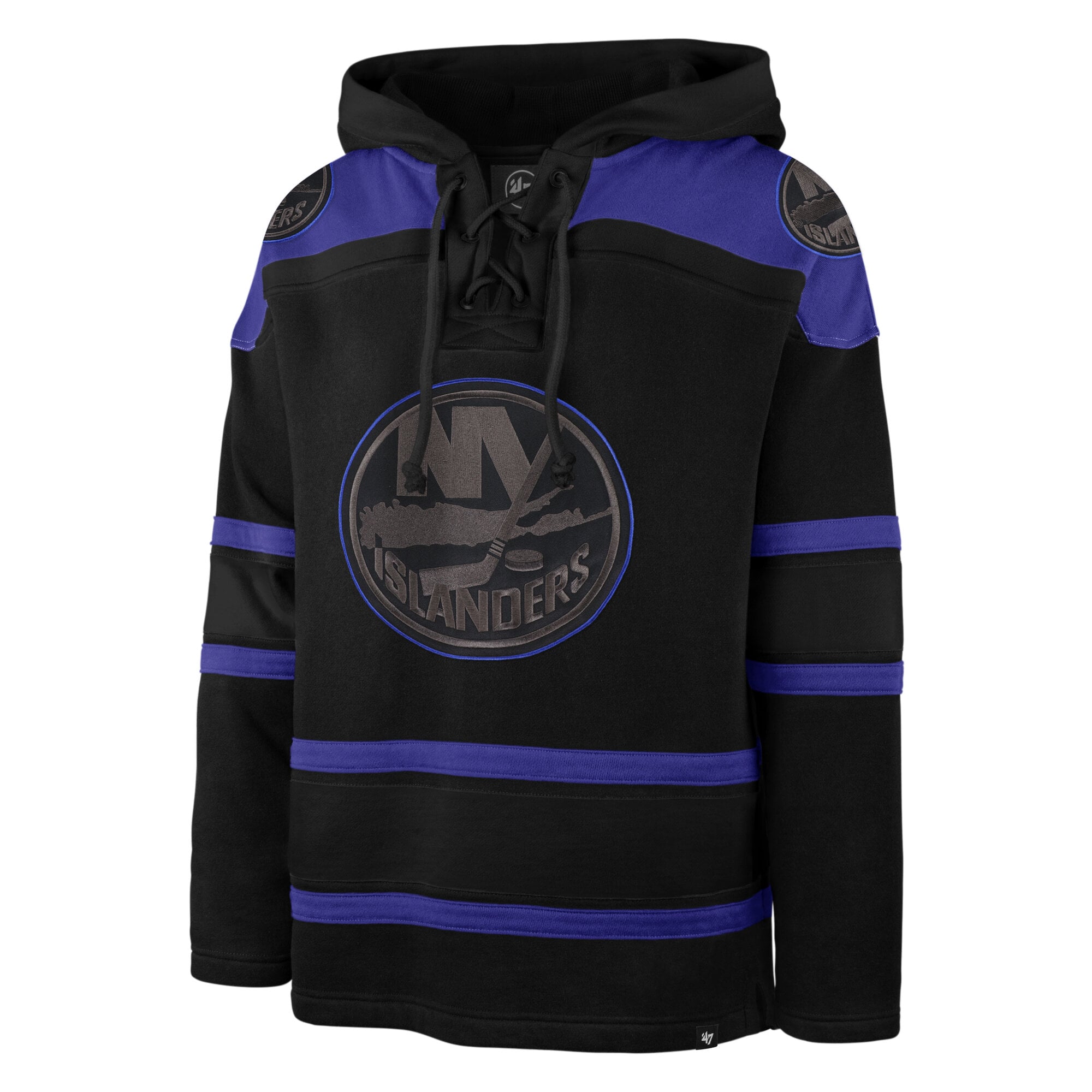 Sweat à capuche Lacer noir pour homme « 47 New York Islanders » aux couleurs automnales