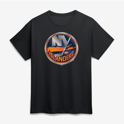 New York Islanders Big & Tall Metallic Mascot T-Shirt - Black