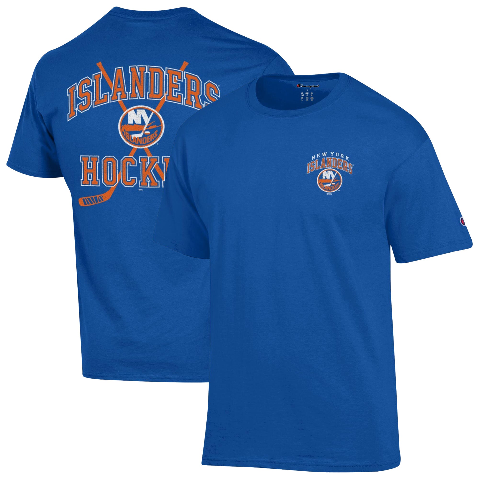 Men's Champion  Royal New York Islanders Stick With It Jersey T-Shirt