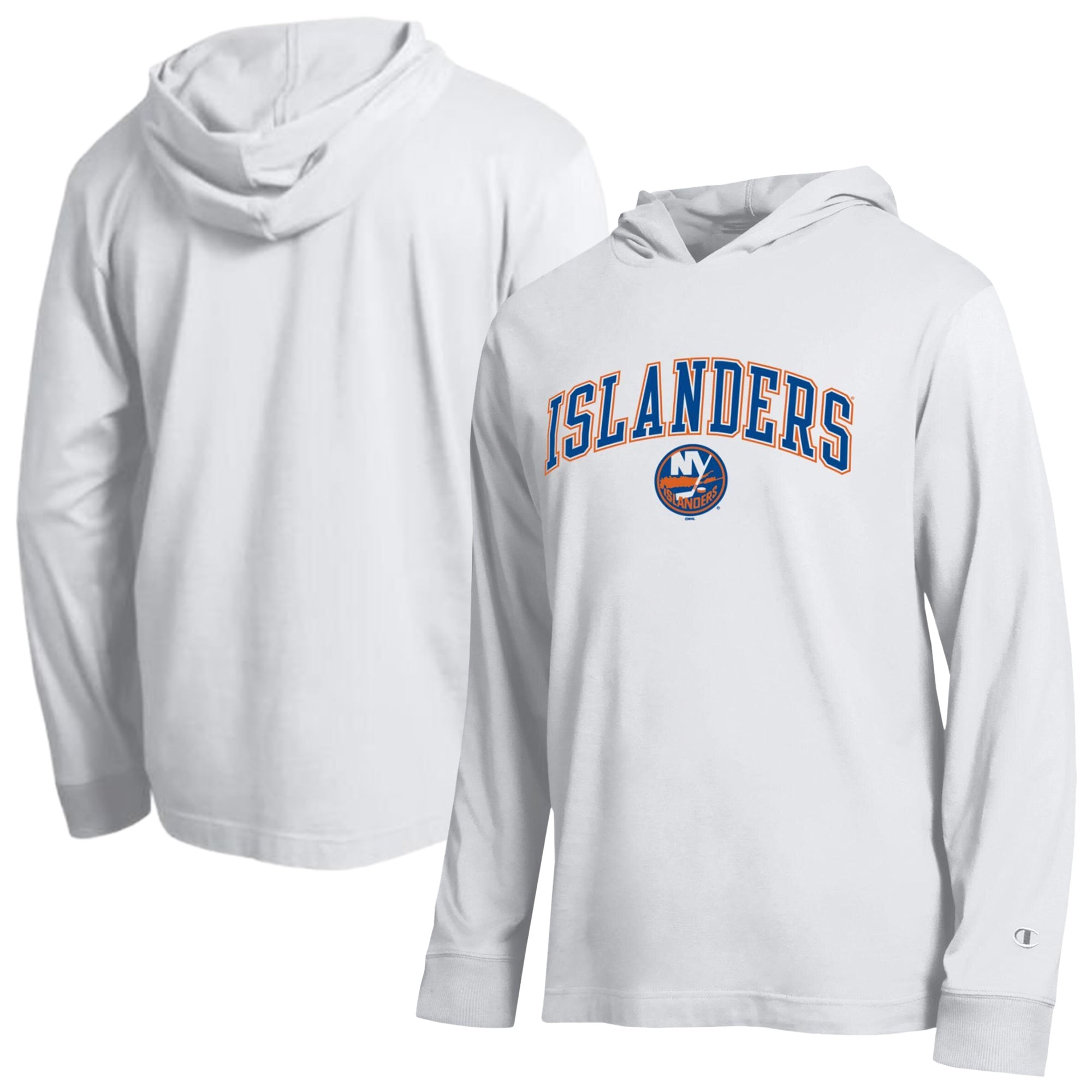 T-shirt à manches longues et capuche léger Champion blanc New York Islanders All-Star pour homme
